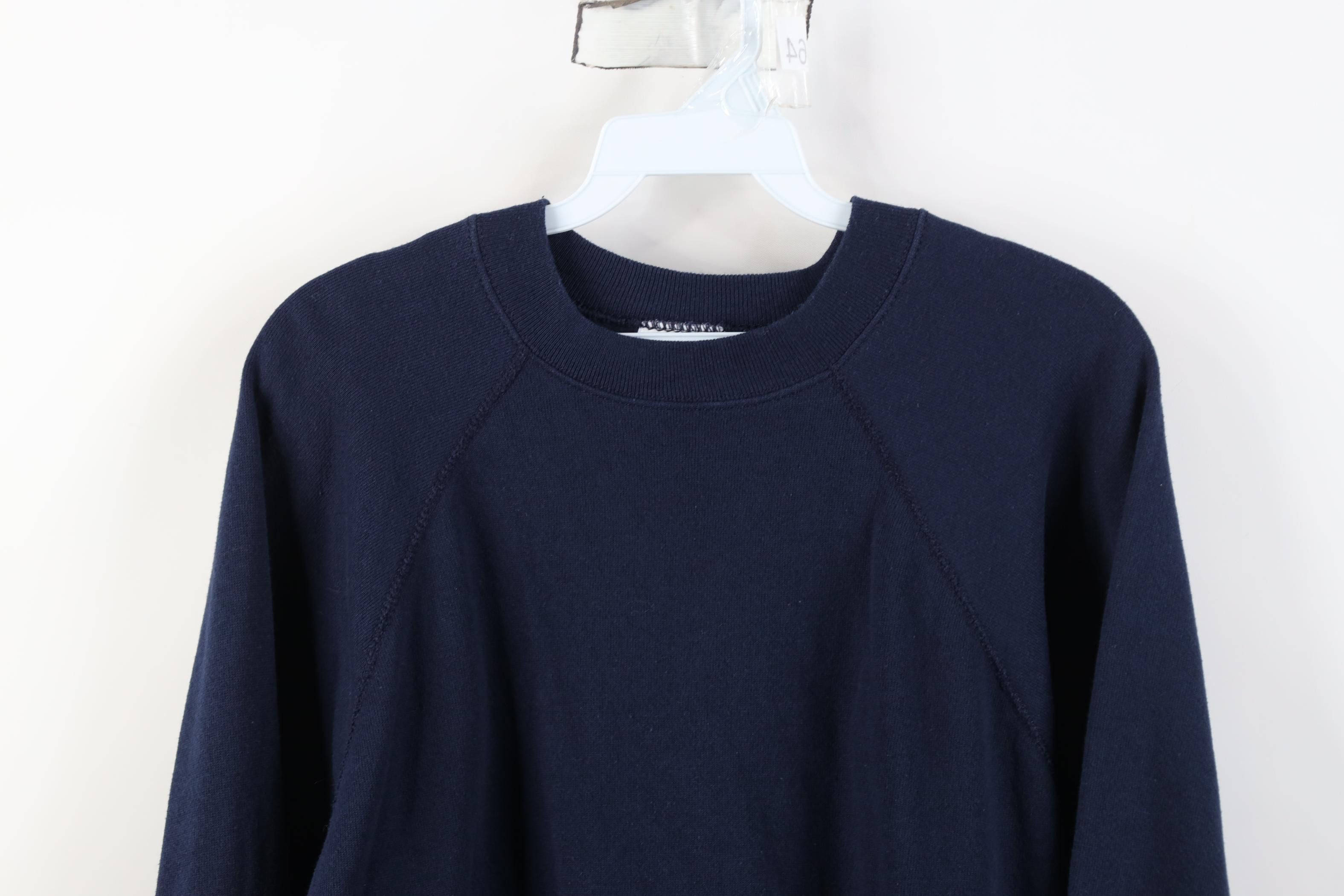 Vintage Vintage 90s Streetwear Raglan Crewneck Sweatshirt Blue USA Size US XL / EU 56 / 4 - 2 Thumbnail