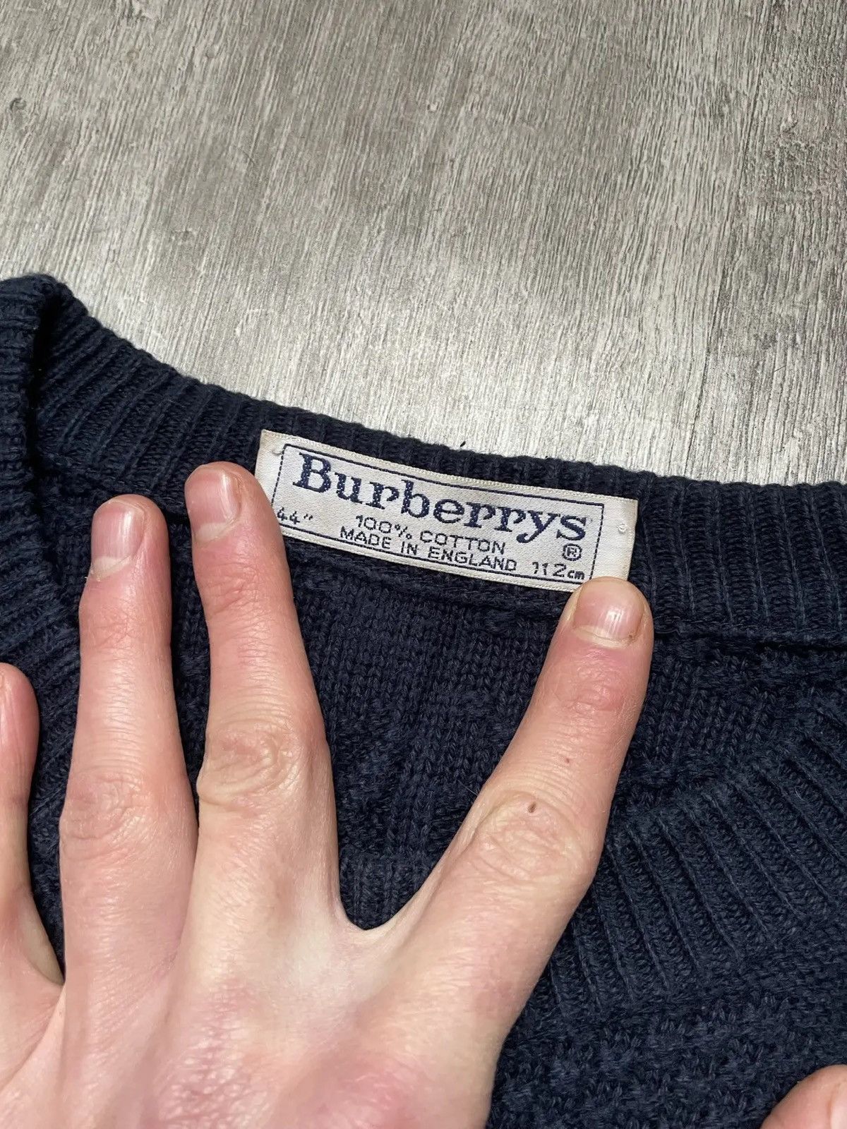 Burberry VINTAGE BURBERRYS OLD MONEY NAVY EMBROIRED BOXY SWEATER Size US XL / EU 56 / 4 - 3 Thumbnail