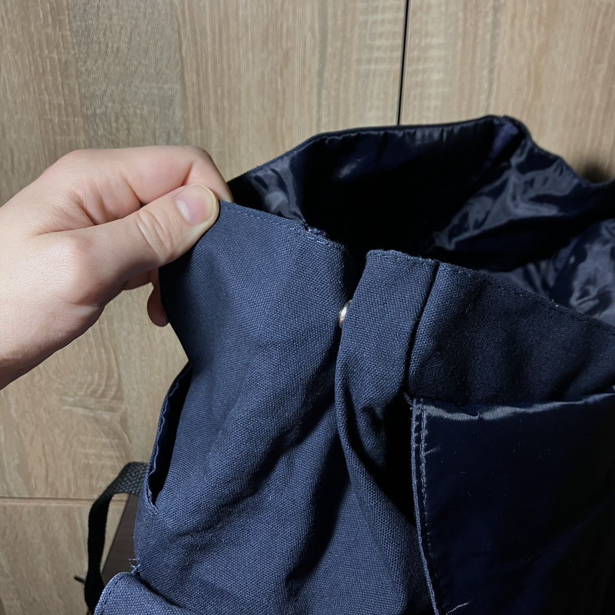 Jean Paul Gaultier JEAN PAUL GAULTIER Navy Blue Cotton Backpack City/Travel Bag Size ONE SIZE - 5 Thumbnail