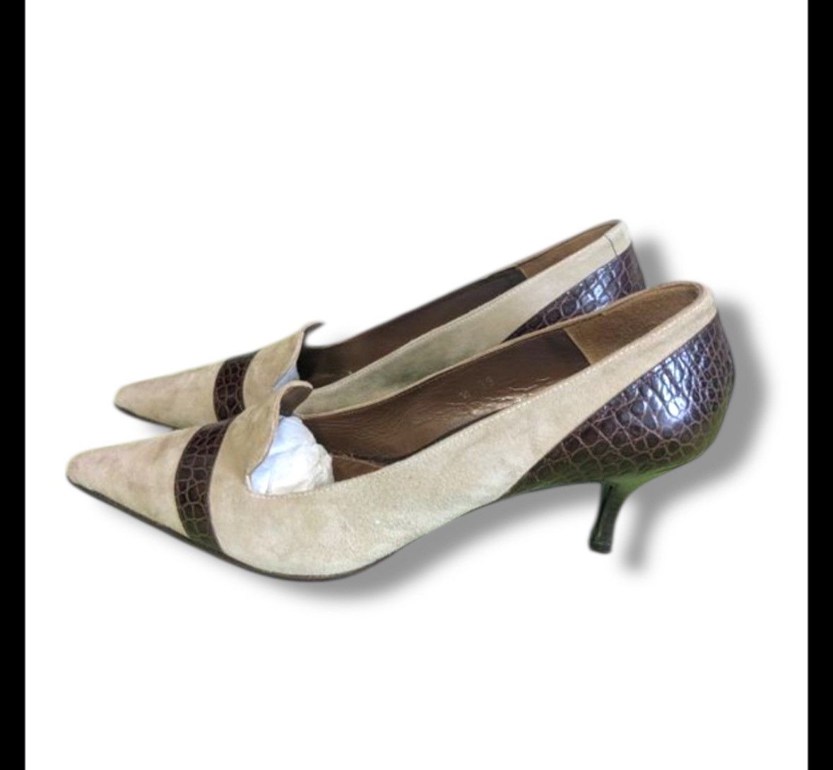 Other Vicosta cream suede stilletos 39 Size US 8 / IT 38 - 2 Thumbnail