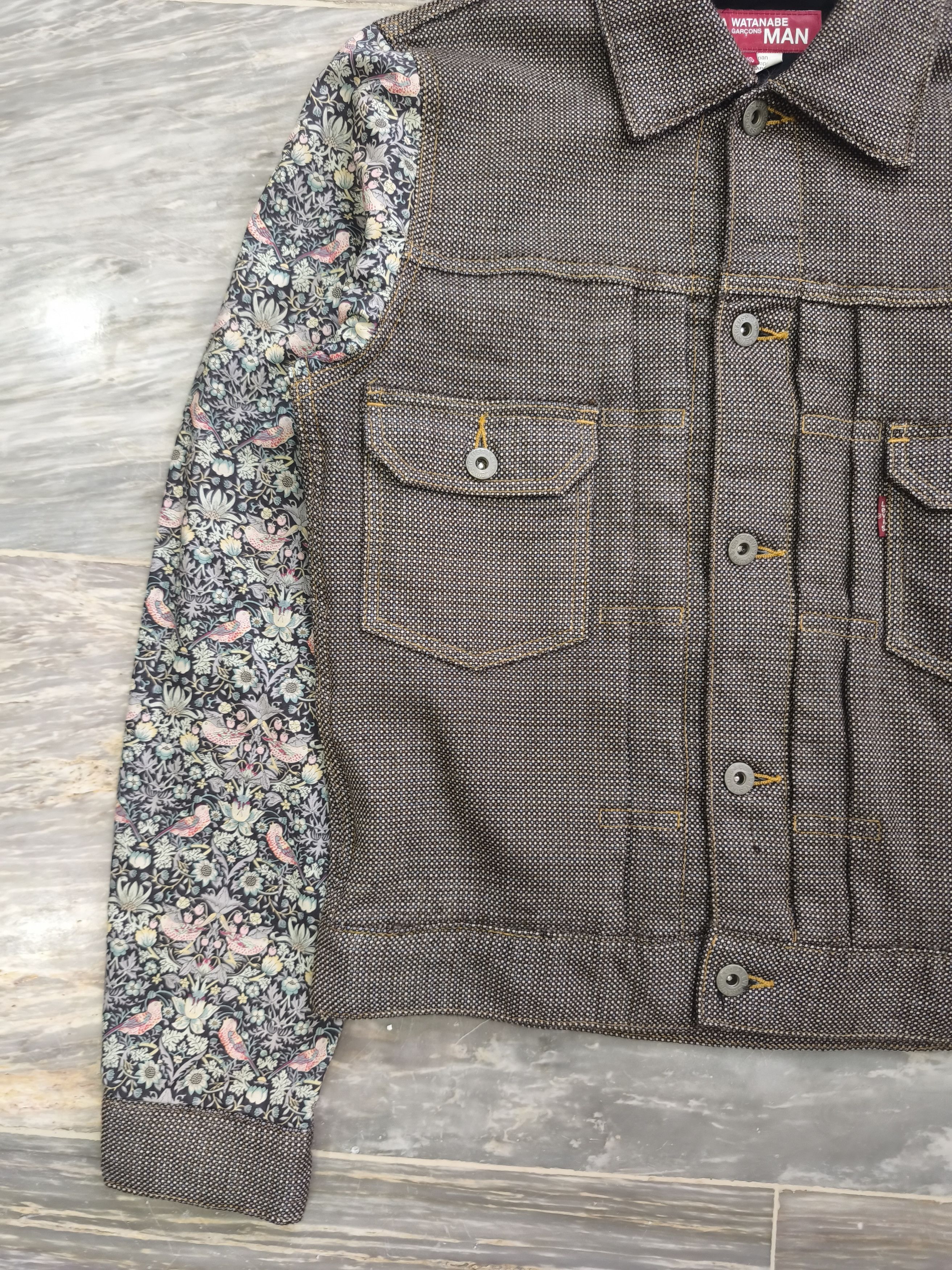 Junya Watanabe × Levi's Levi's CDG Junya Watanabe 2017 Trucker - Floral Sleeve Size US XS / EU 42 / 0 - 3 Thumbnail