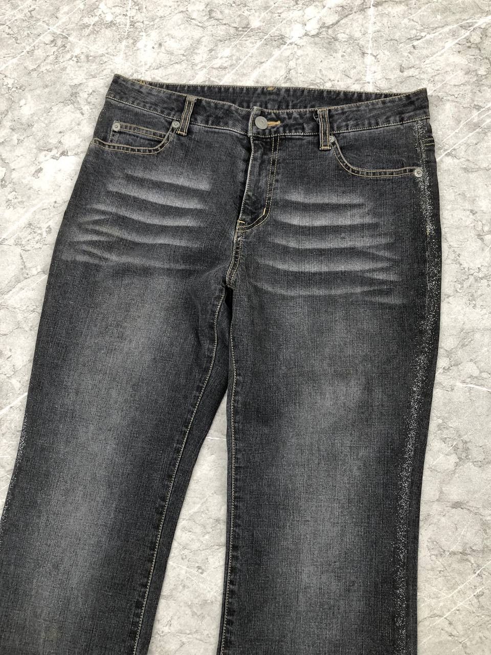 Japanese Brand × Vintage unknown brand flare jeans Size US 29 - 2 Thumbnail
