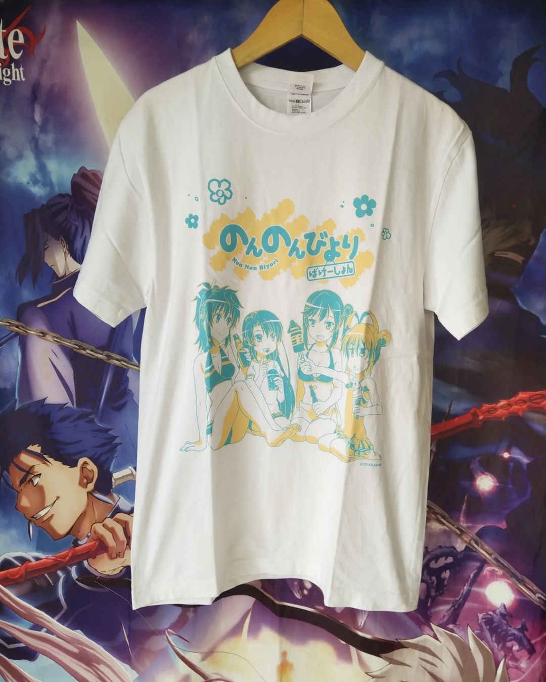 Anime × Japanese Brand Non Non Biyori Chara Full Graphic Anime Tees Size US M / EU 48-50 / 2 - 1 Thumbnail
