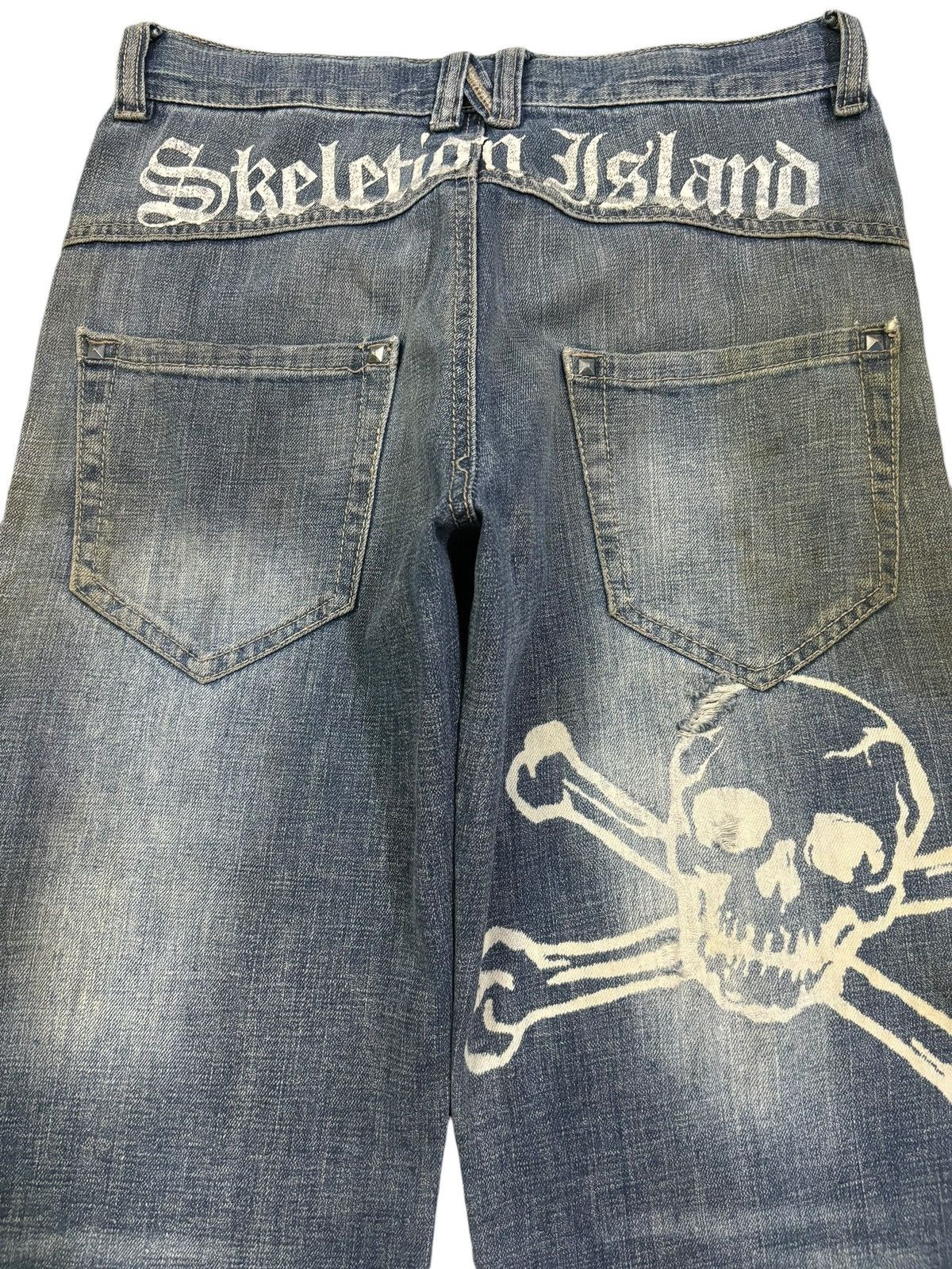 Seditionaries Vintage Japanese Brand Rusty Mud Wash Skull Punk Style Jeans Size US 30 / EU 46 - 12 Thumbnail