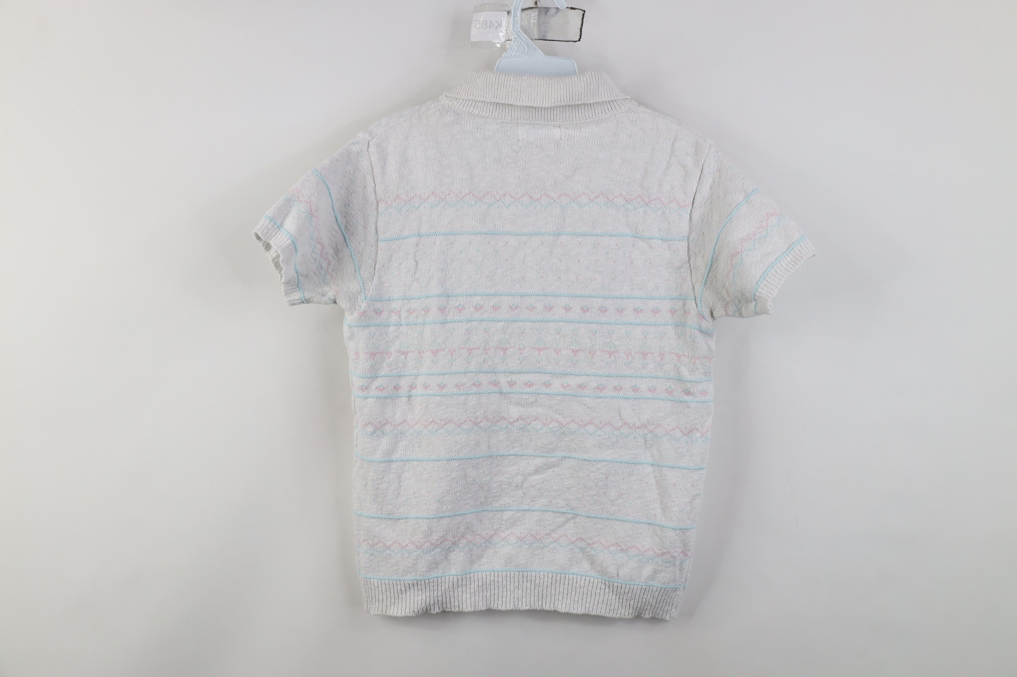Vintage Vintage 90s Streetwear Fair Isle Knit Collared Sweater USA Size M / US 6-8 / IT 42-44 - 9 Thumbnail