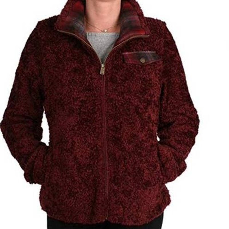 Pendleton Sherpa & Plaid Teddy Fleece Full Zip Jacket Size S red Size S / US 4 / IT 40 - 3 Thumbnail
