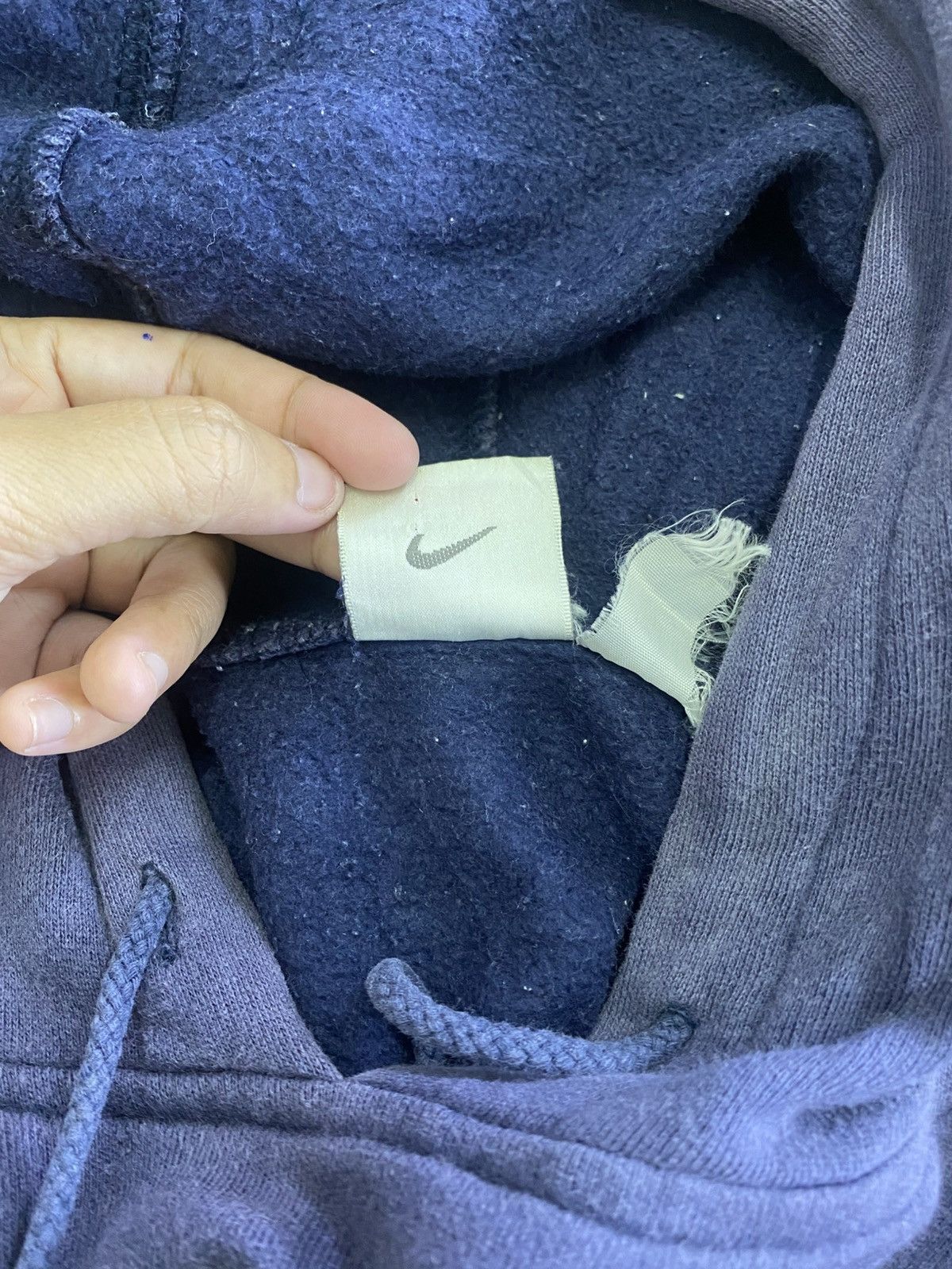 Nike × Vintage Vintage Nike 90's Big Swoosh Faded Hoodie Size US L / EU 52-54 / 3 - 6 Thumbnail