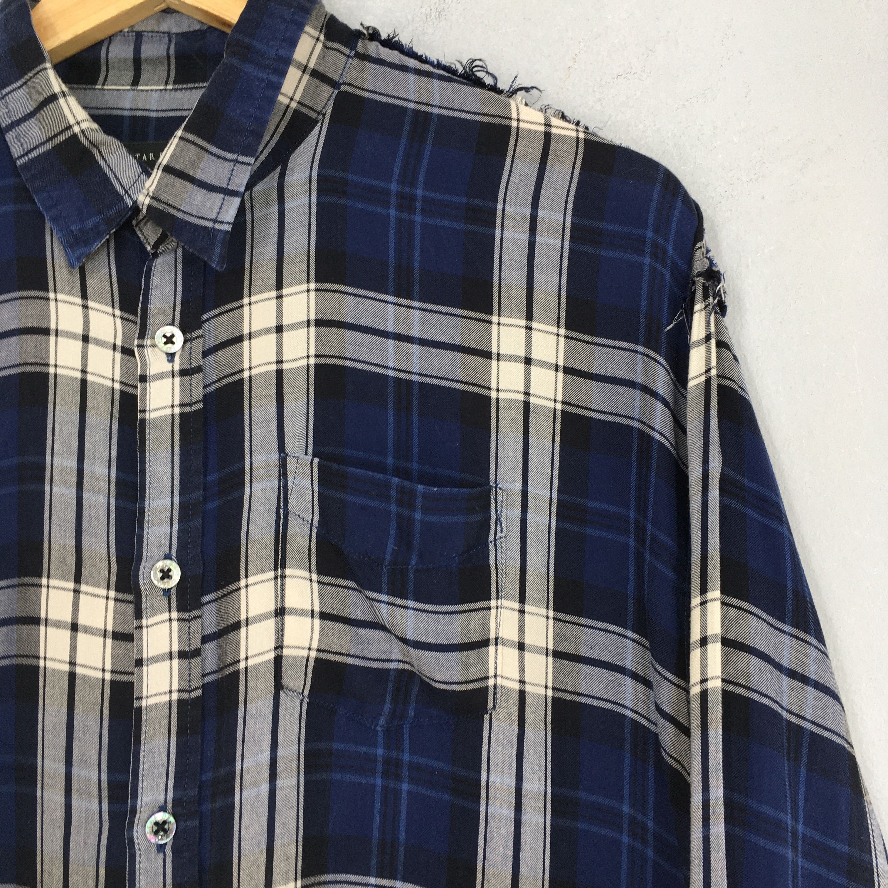 Vintage Fuga Japan Flannel Checked Plaid Shadow Shirt Medium