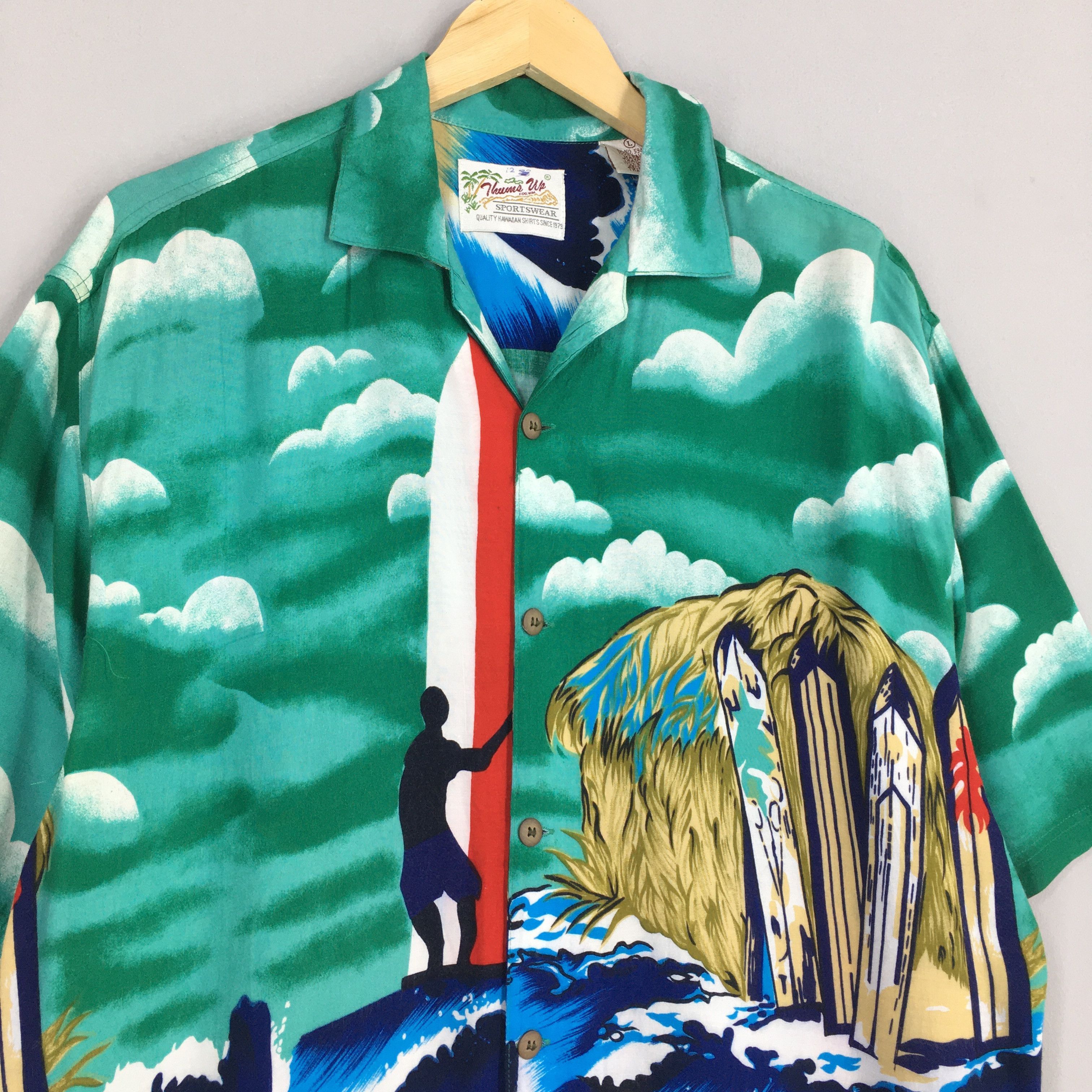 Vintage Vintage Hawaiian Surfing Beach Tropical Rayon Shirt Large Size US L / EU 52-54 / 3 - 3 Thumbnail