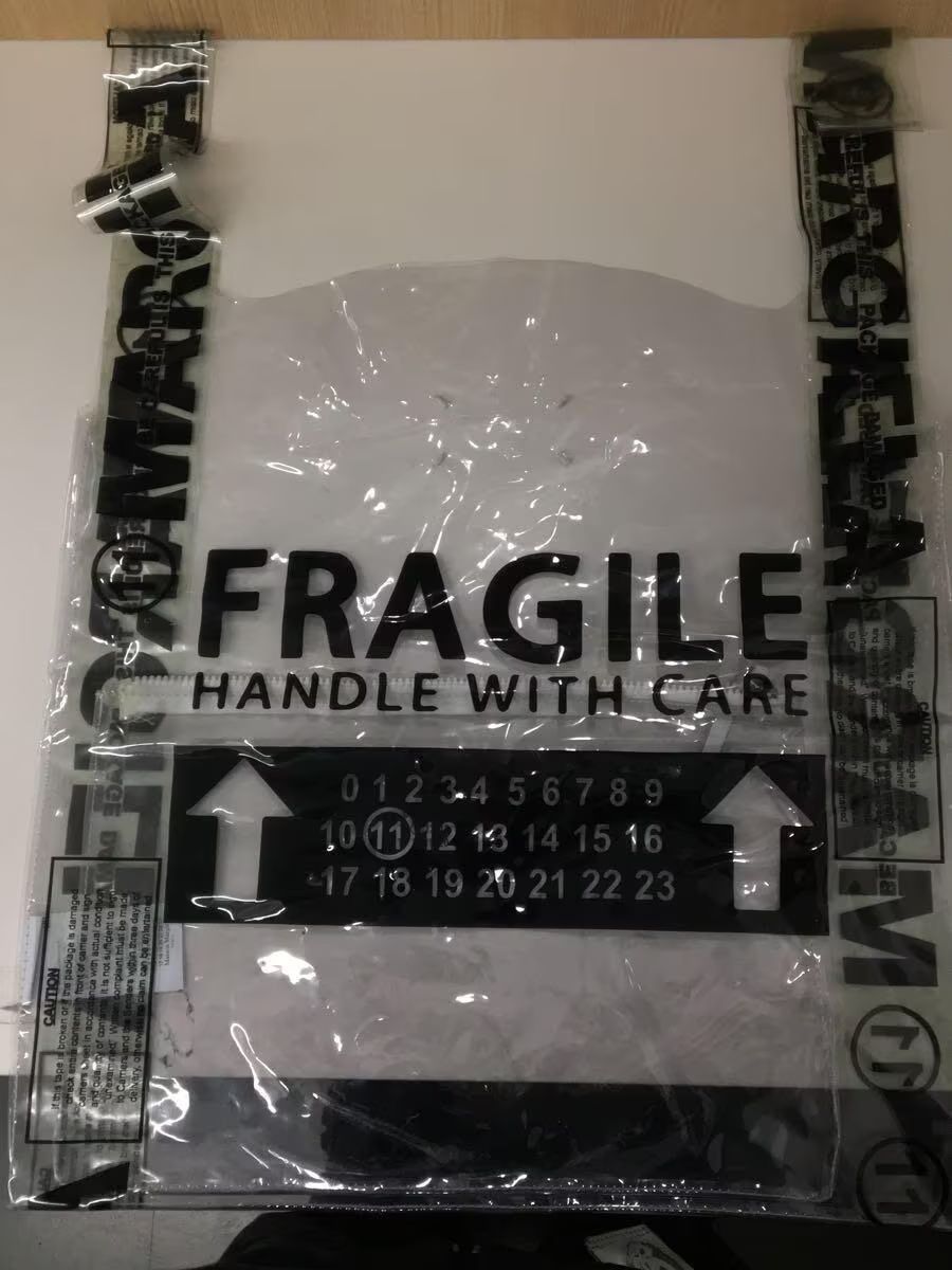 Maison Margiela "FRAGILE" Shipping Label Tote Bag Grailed