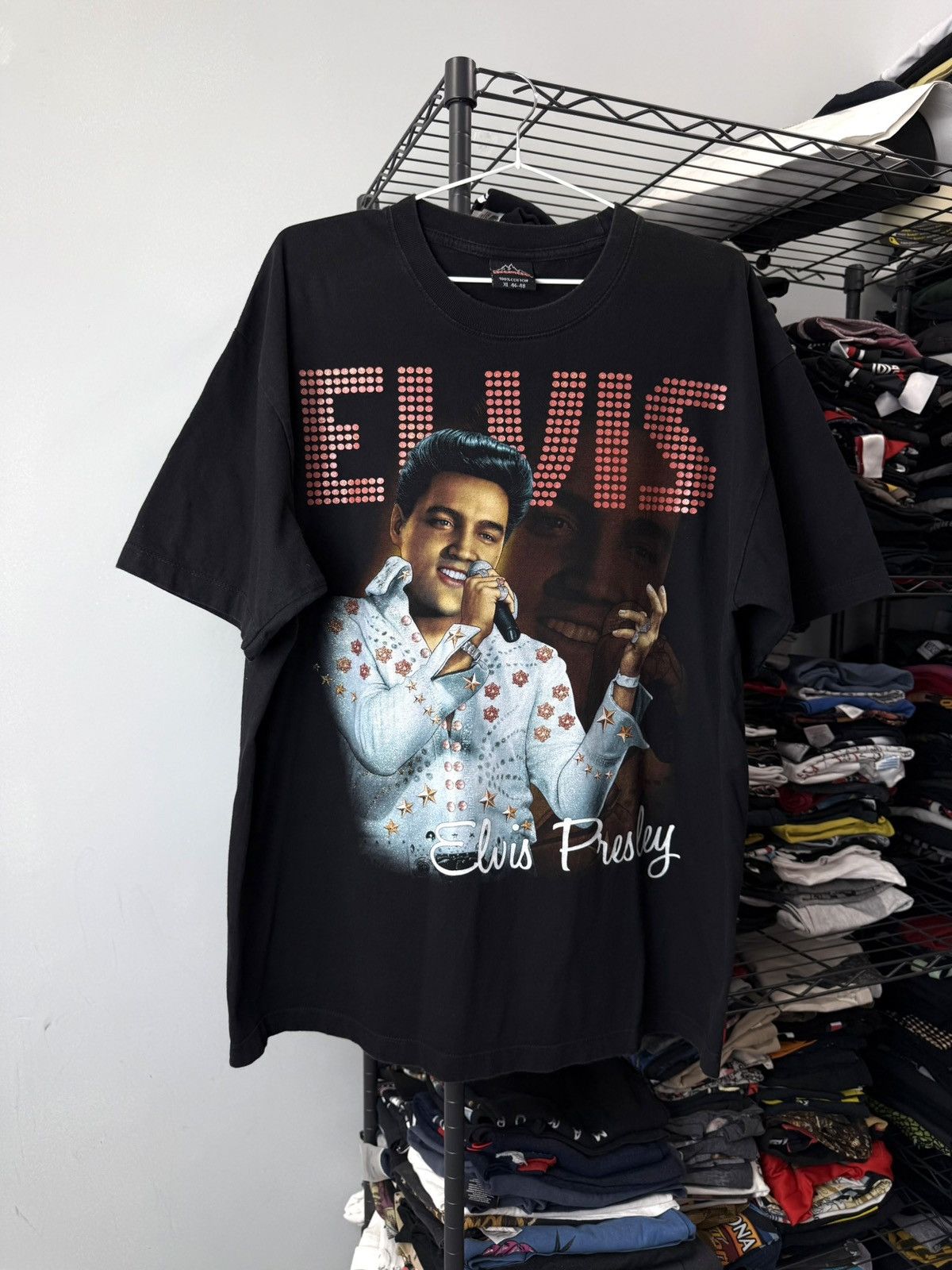 Band Tees Vintage 00s Elvis Presley American Classic Band Rock T Shirt Size US XL / EU 56 / 4 - 1 Thumbnail