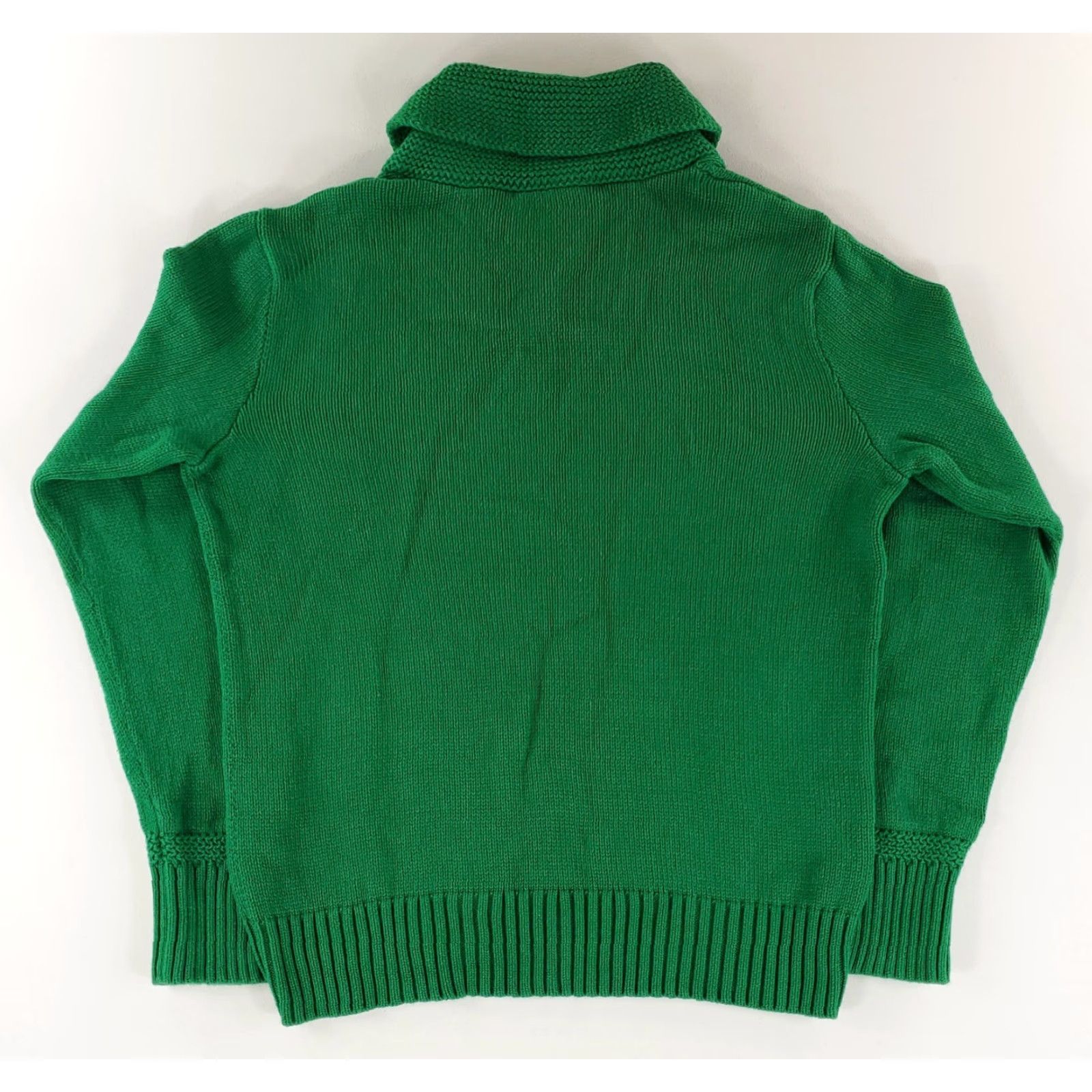 Polo Ralph Lauren Ralph Lauren Sport Shawl Collar Cotton Pullover Sweater Green Womens XL Size XL / US 12-14 / IT 48-50 - 5 Thumbnail