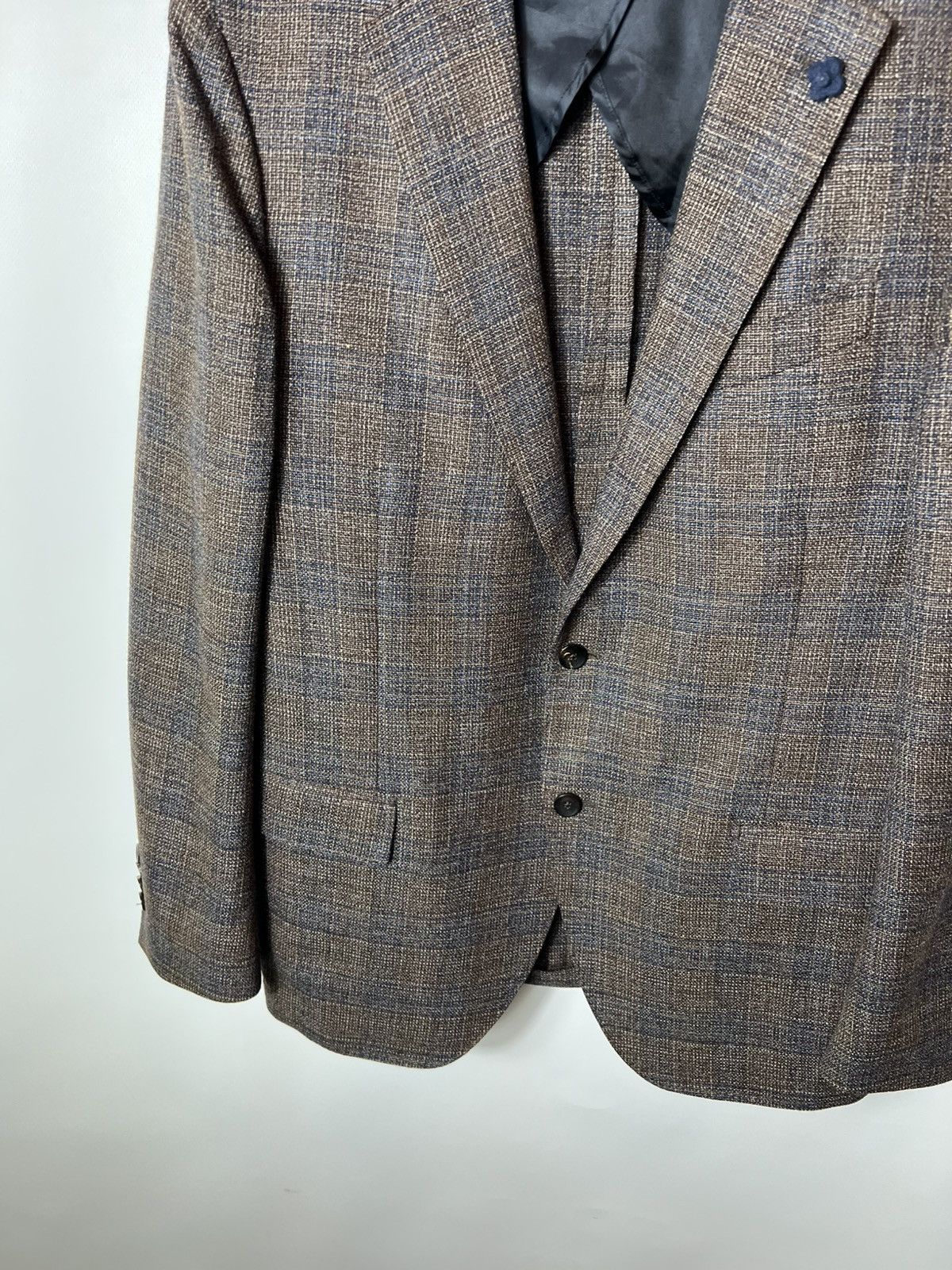 Lardini Luxury Lardini Check Plaid Wool Blazer Size 54R Size 54R - 6 Thumbnail