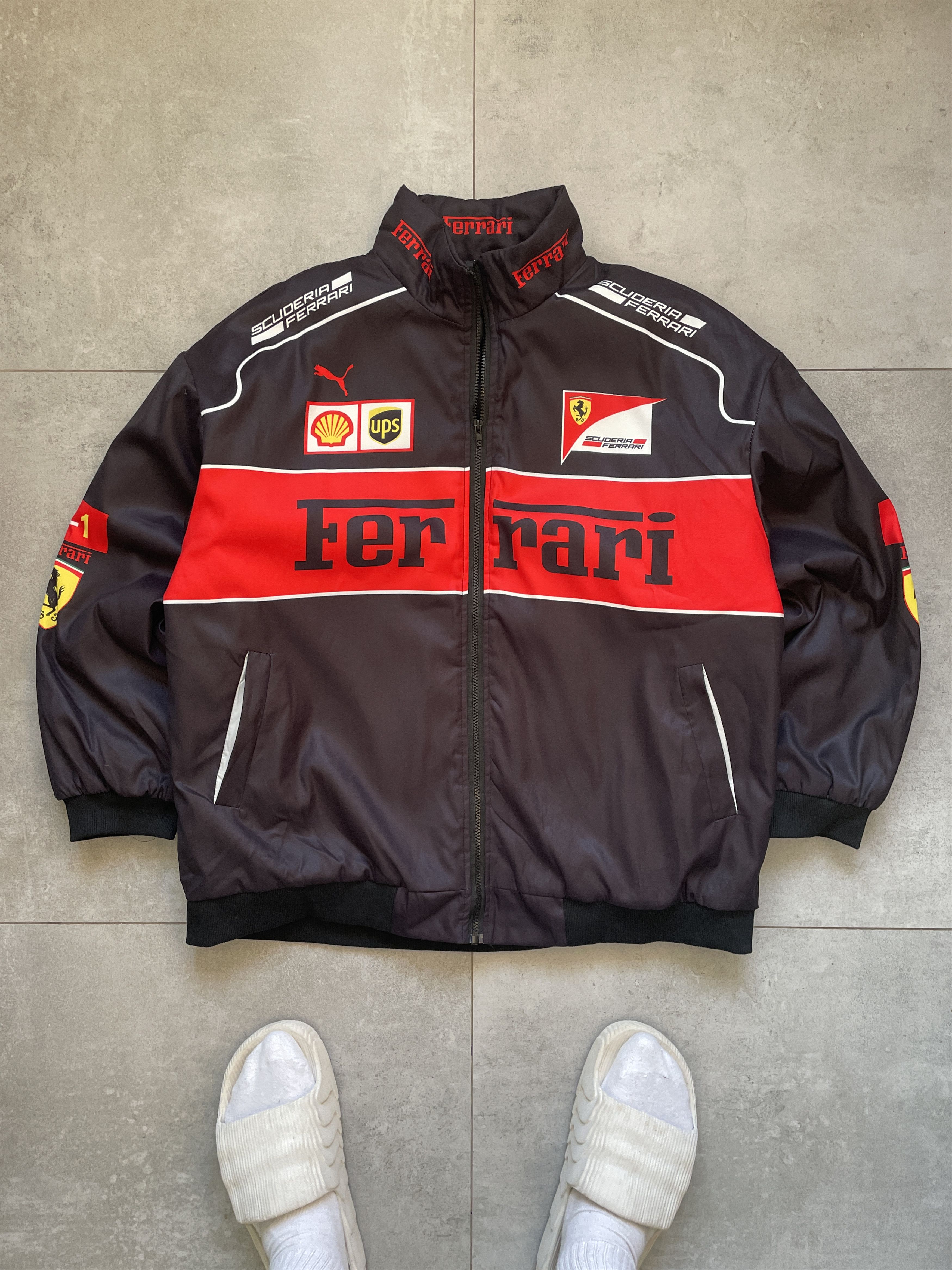 Ferrari MARLBORO FERRARI F1 FORMULA 1 RACING BLACK BOMBER JACKET Size US XL / EU 56 / 4 - 1 Thumbnail