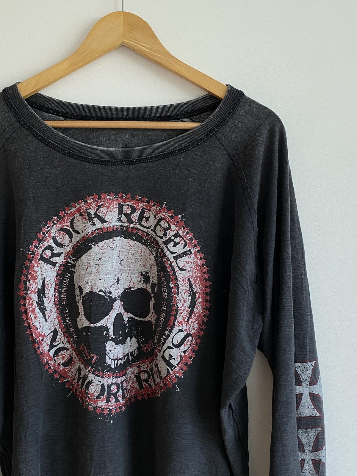 Affliction Rock Rebel Longsleeve | Double-Sided Print | Streetwear Size US XXL / EU 58 / 5 - 2 Thumbnail