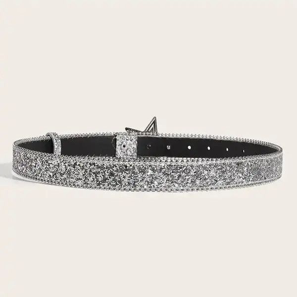 Designer × Vintage Rhinestone Belt Luxury Bling Sequin Size ONE SIZE - 4 Thumbnail