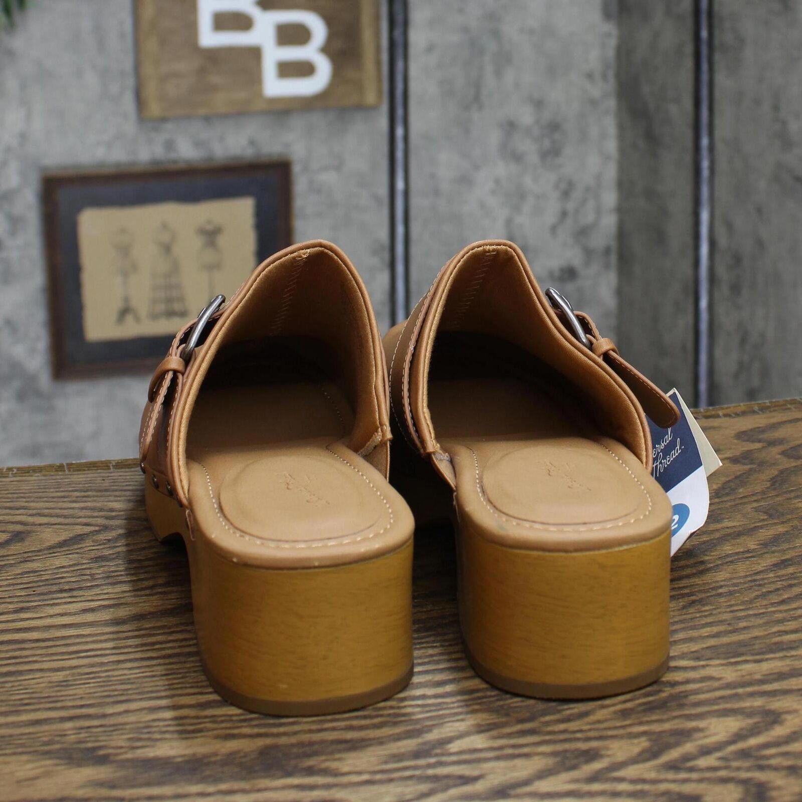 Designer NWT Universal Thread Clog Heels 87931710 Tan Brown 12M 12 M Size US 12 / IT 42 - 4 Thumbnail