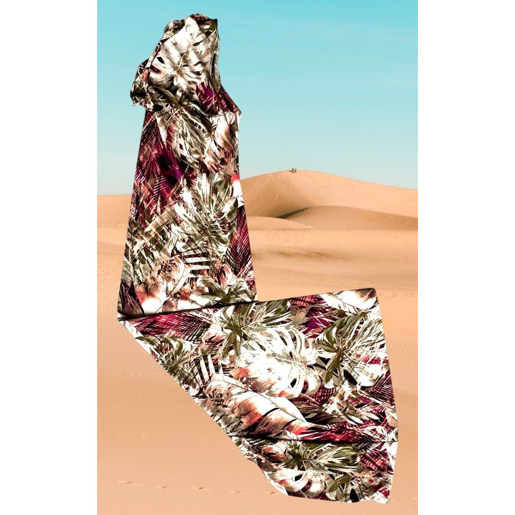 Other Ellen Weaver Maxi Dress Large Sleeveless Flowy Abstract Leav Size L / US 10 / IT 46 - 3 Thumbnail