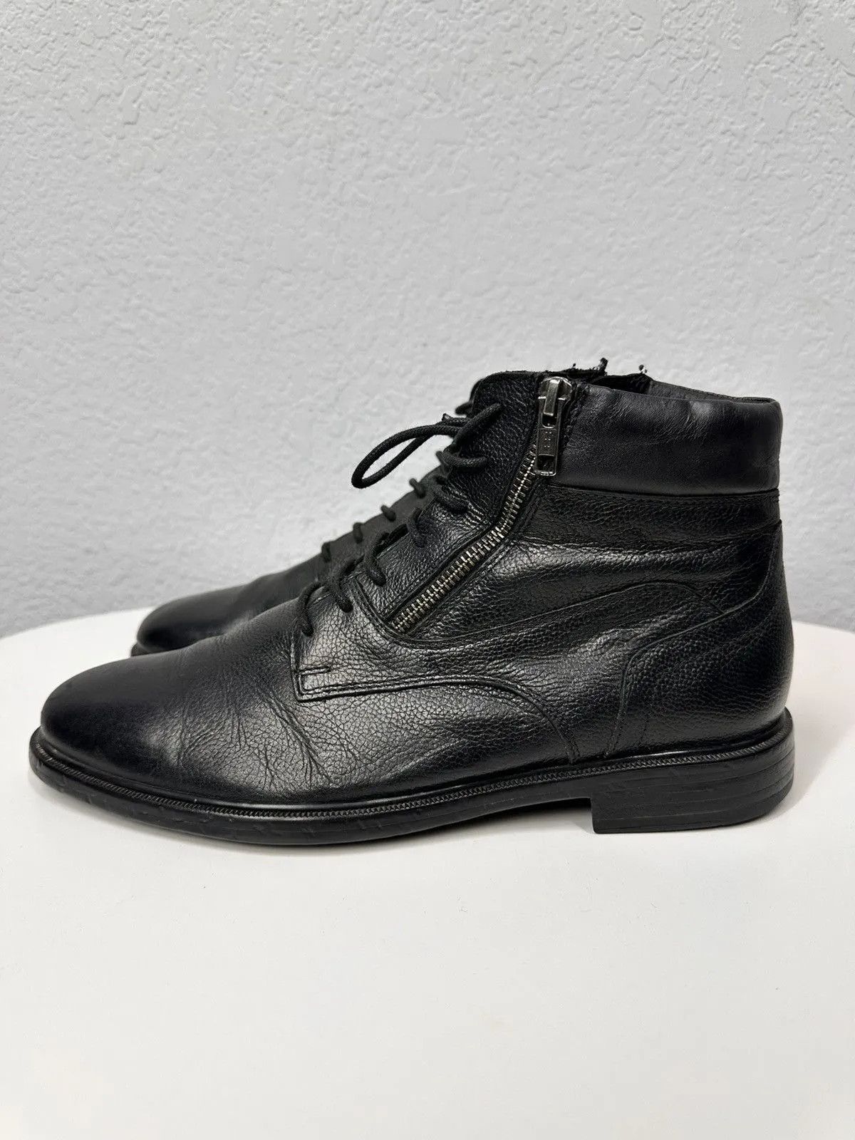 Leather Vintage Leather Black Guidi Style Hand Made Italy Kapital Size US 8 / EU 41 - 6 Thumbnail