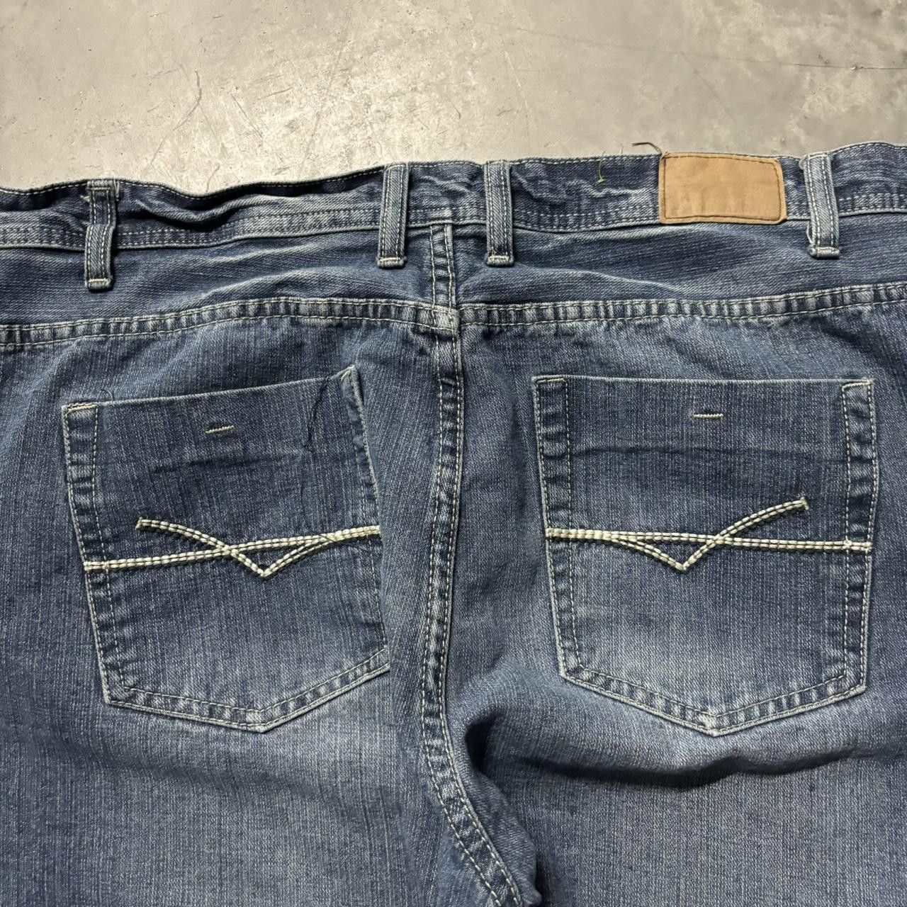 Japanese Brand × Vintage Crazy Vintage Y2K/2000s Baggy Grunge Dark Wash Skater Denim Jeans! Size US 40 / EU 56 - 7 Thumbnail