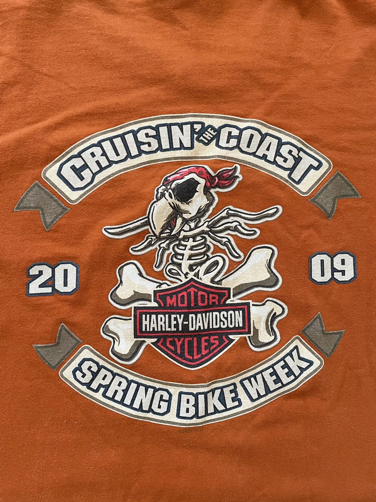 Harley Davidson × Vintage Faded Harley Davidson Ringer T Shirt Made in USA Size US L / EU 52-54 / 3 - 4 Thumbnail
