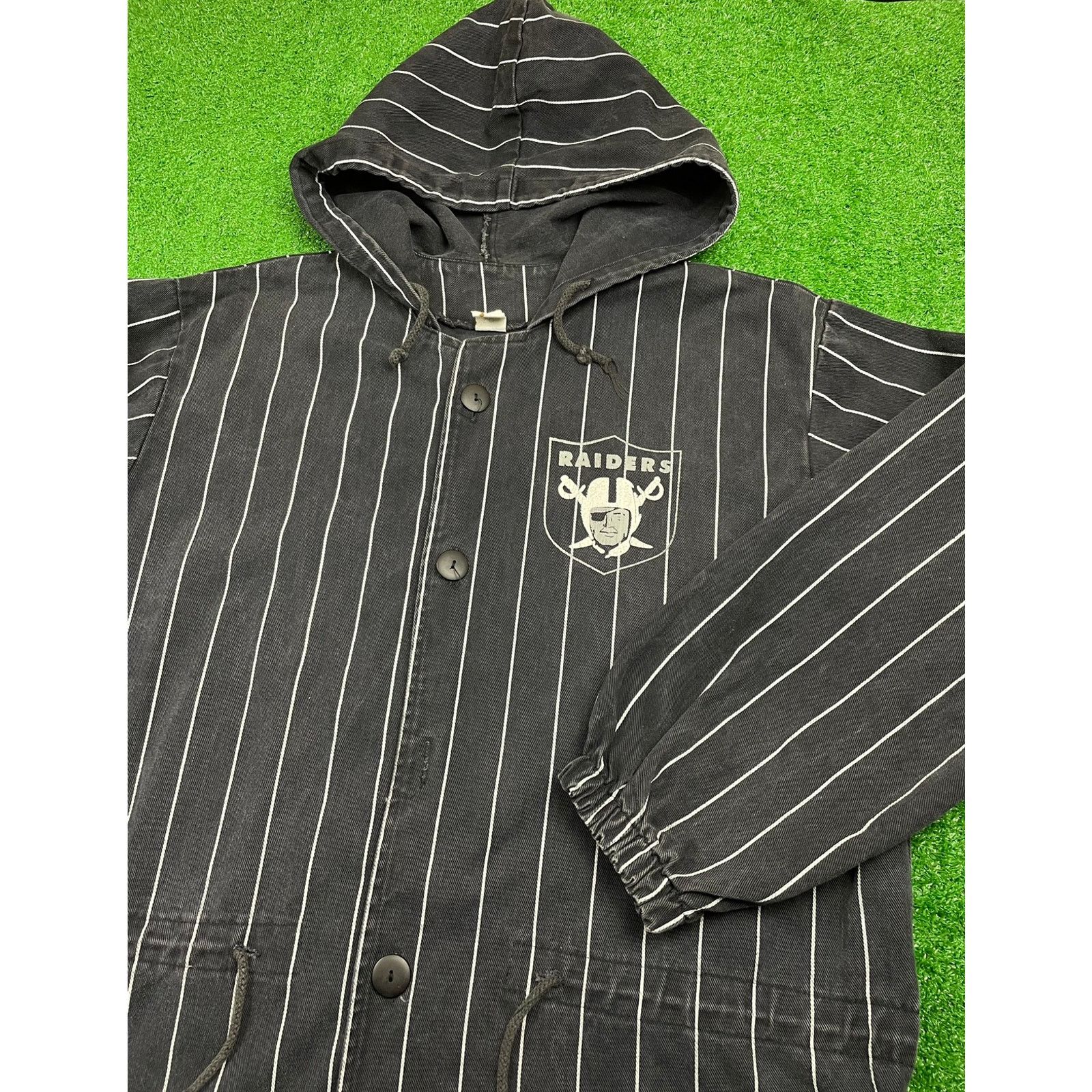 Carl Banks Raiders Vintage Parka Thick Jacket cheapest Coat Black Medium