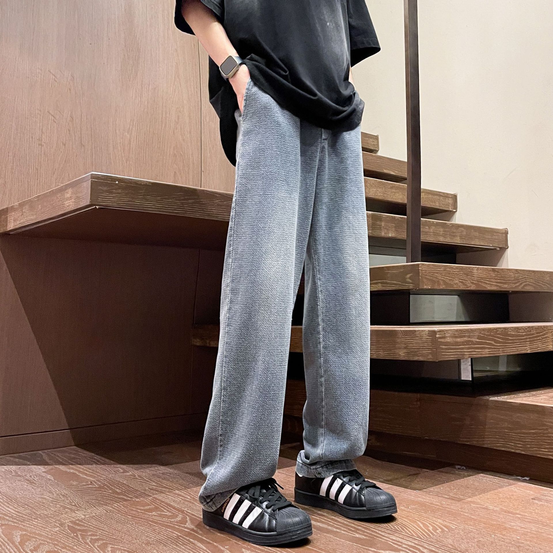 Japanese Brand × Jean Retro loose casual wide leg jeans Size US 30 / EU 46 - 4 Thumbnail