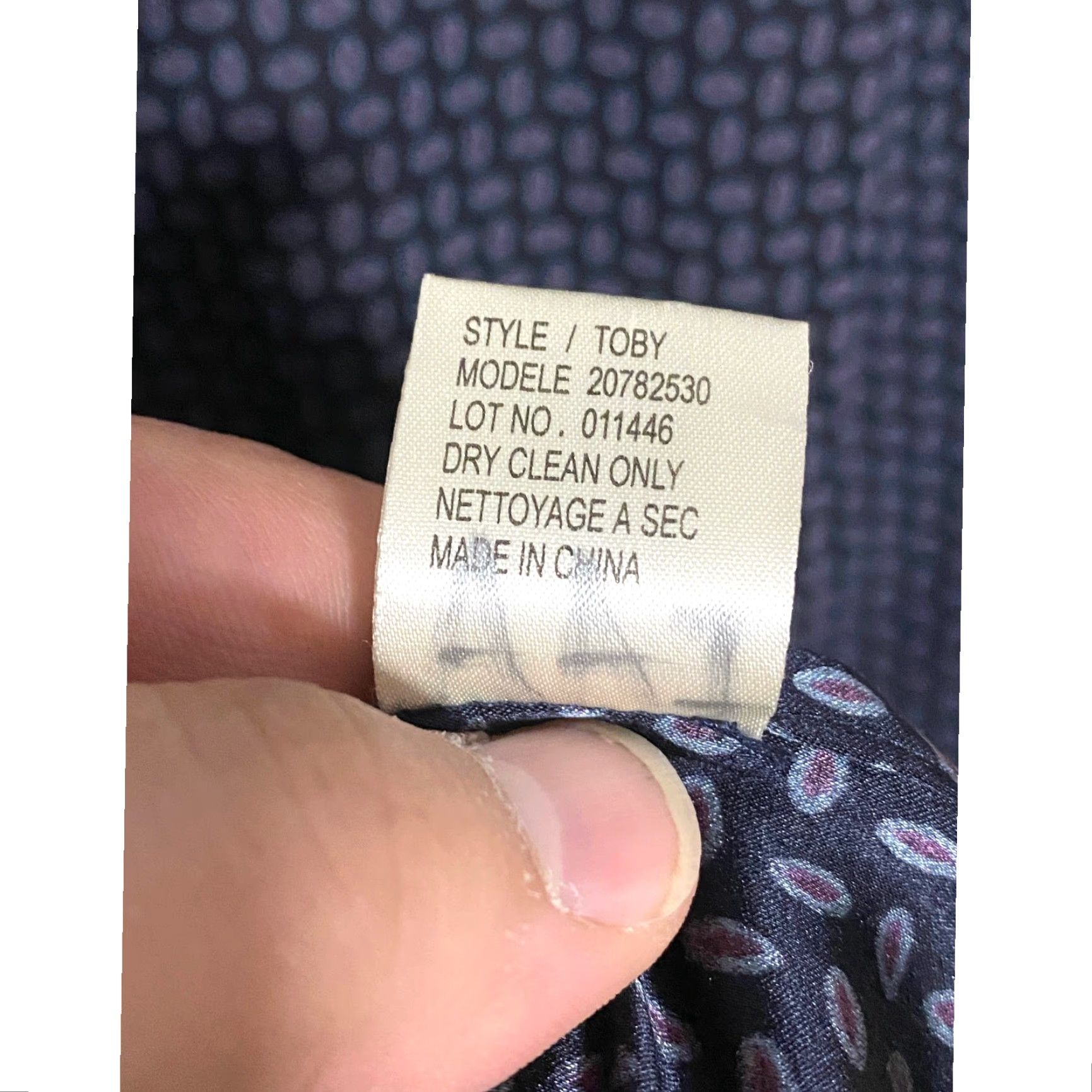Theory Theory Toby Silk Geometric Button Dress Shirt Mens L Stretch Professional Career Size 42R - 8 Thumbnail