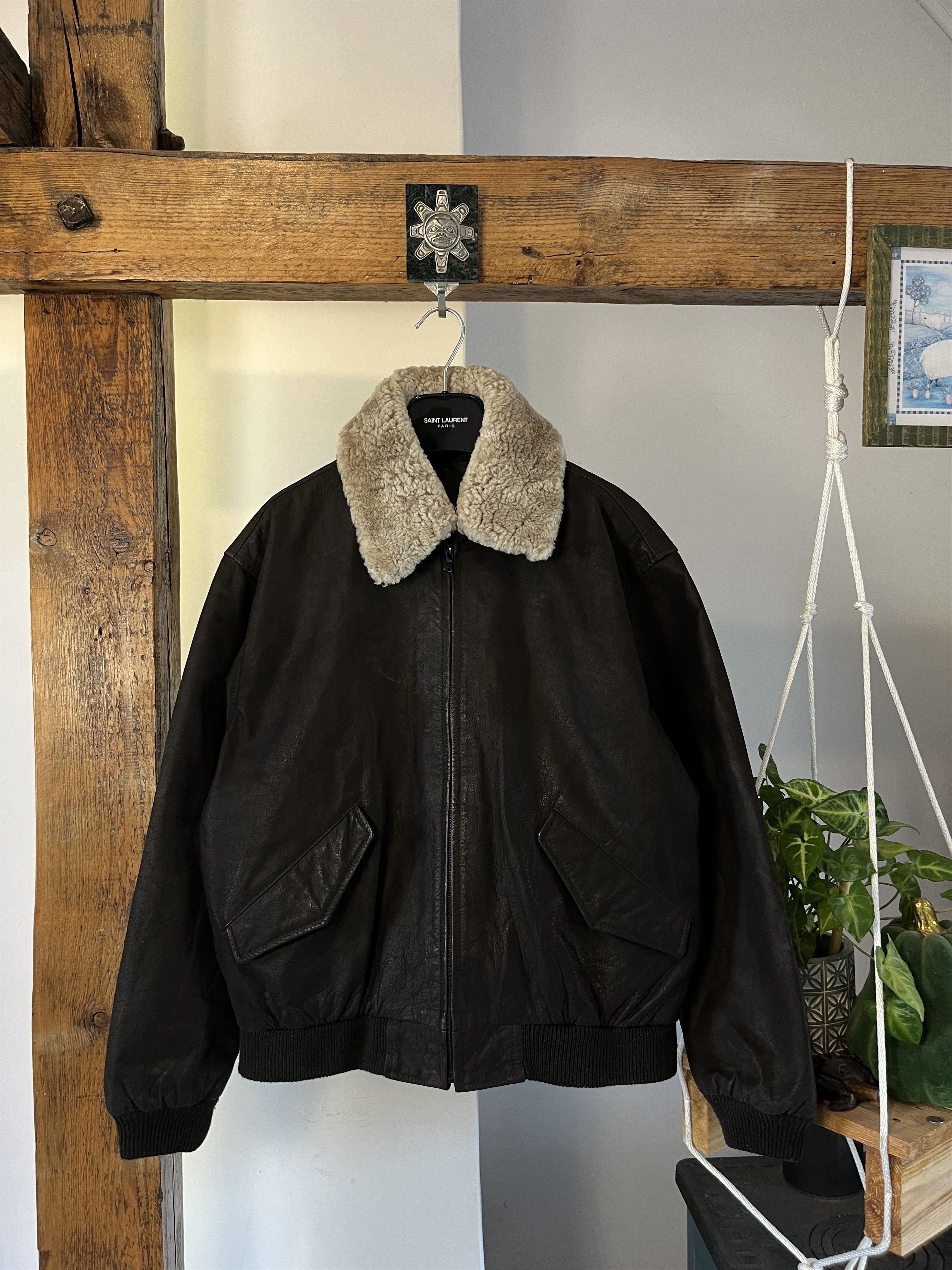 Vintage Vintage Flyers Shearling Leather Jacket with Fur Size US S / EU 44-46 / 1 - 1 Thumbnail