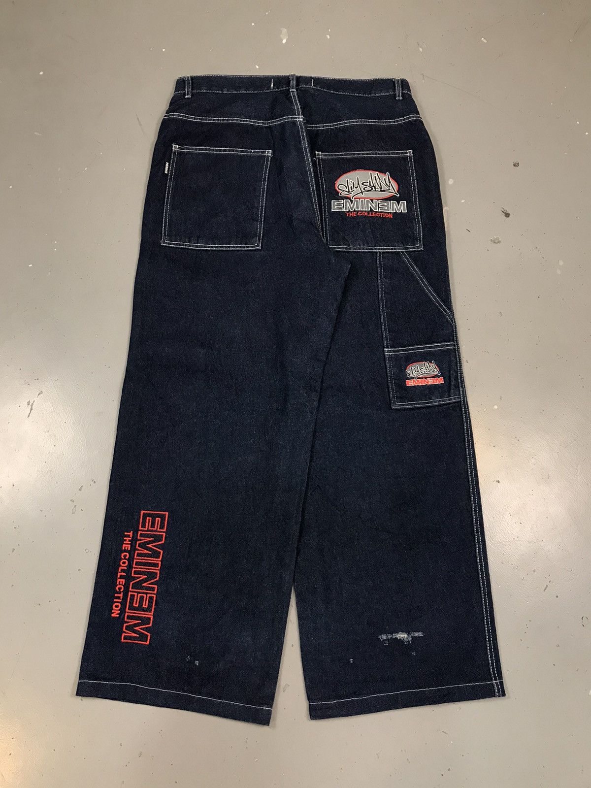 Vintage Eminem slim shady embroidered carpenter denim