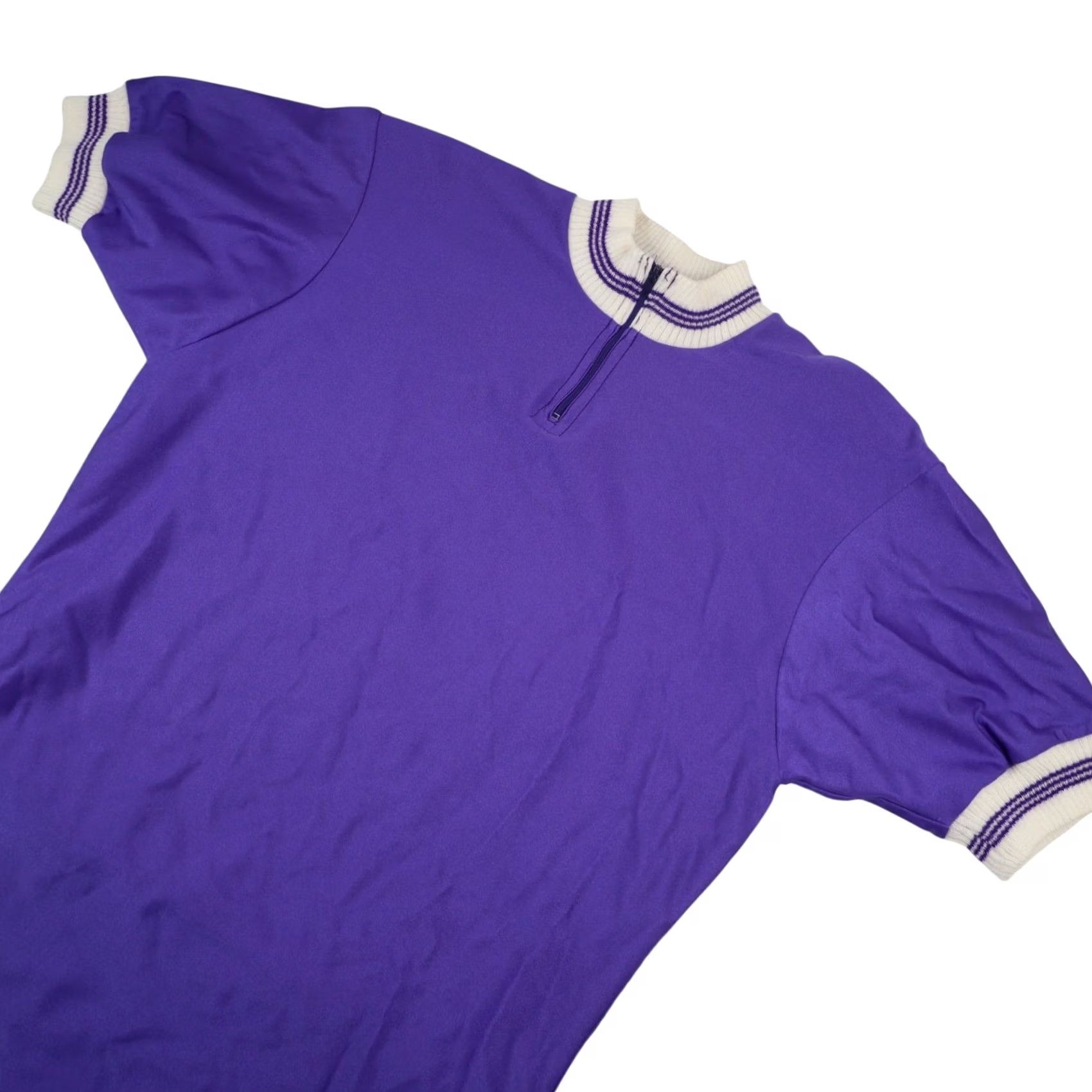 Vintage VINTAGE 70s Au Tour De France Cycling Jersey Purple S Men's T-Shirt DuPont Lycra Size US S / EU 44-46 / 1 - 2 Thumbnail