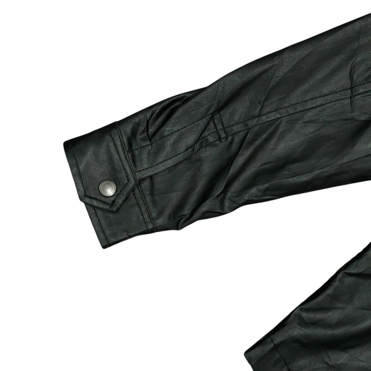 Leather Vintage Red Skins Black Cafe Racer Faux Leather Jacket Size US L / EU 52-54 / 3 - 17 Thumbnail
