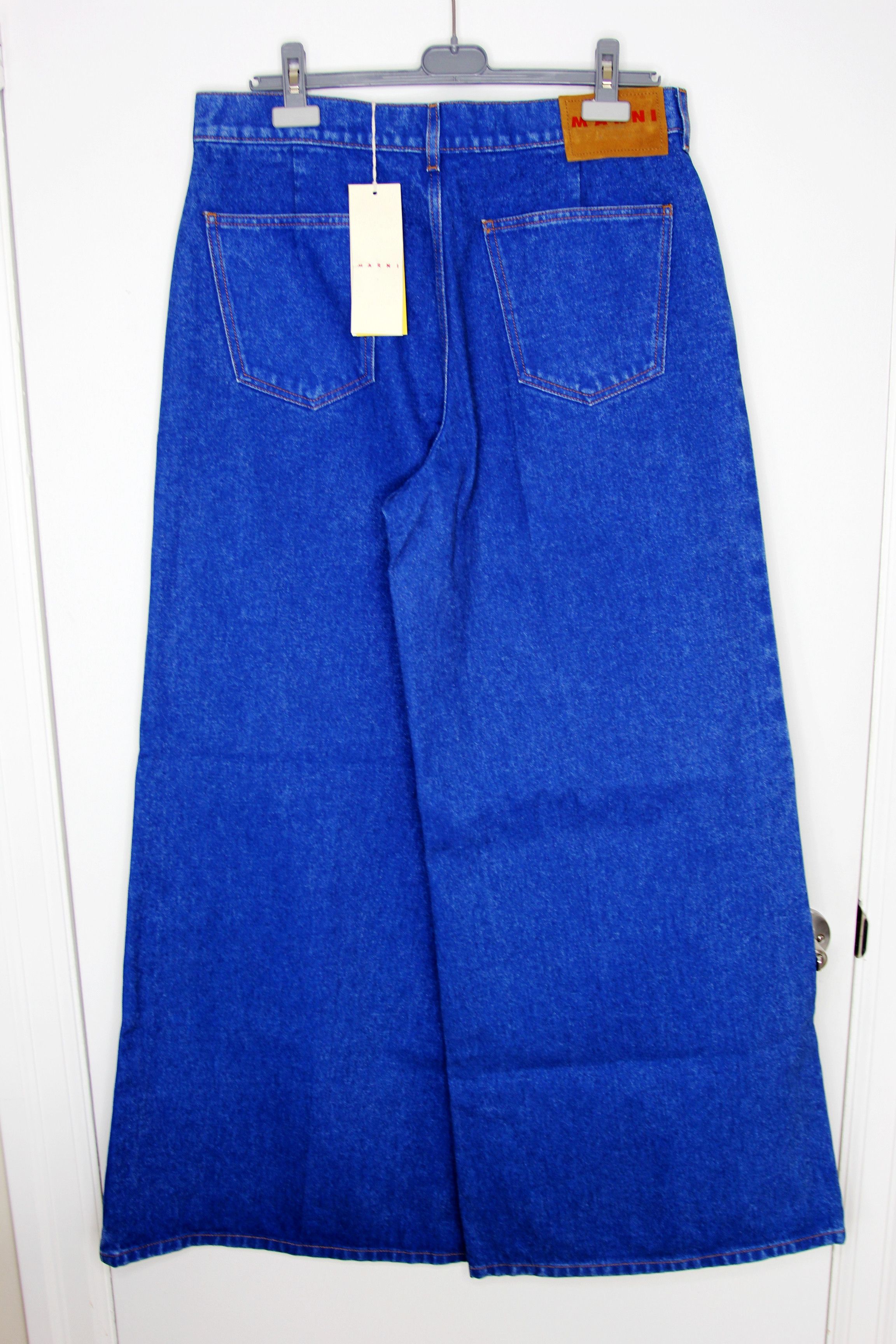 BNWT AW24 MARNI BLEACHED COATED WIDE LEG DENIM JEANS 48