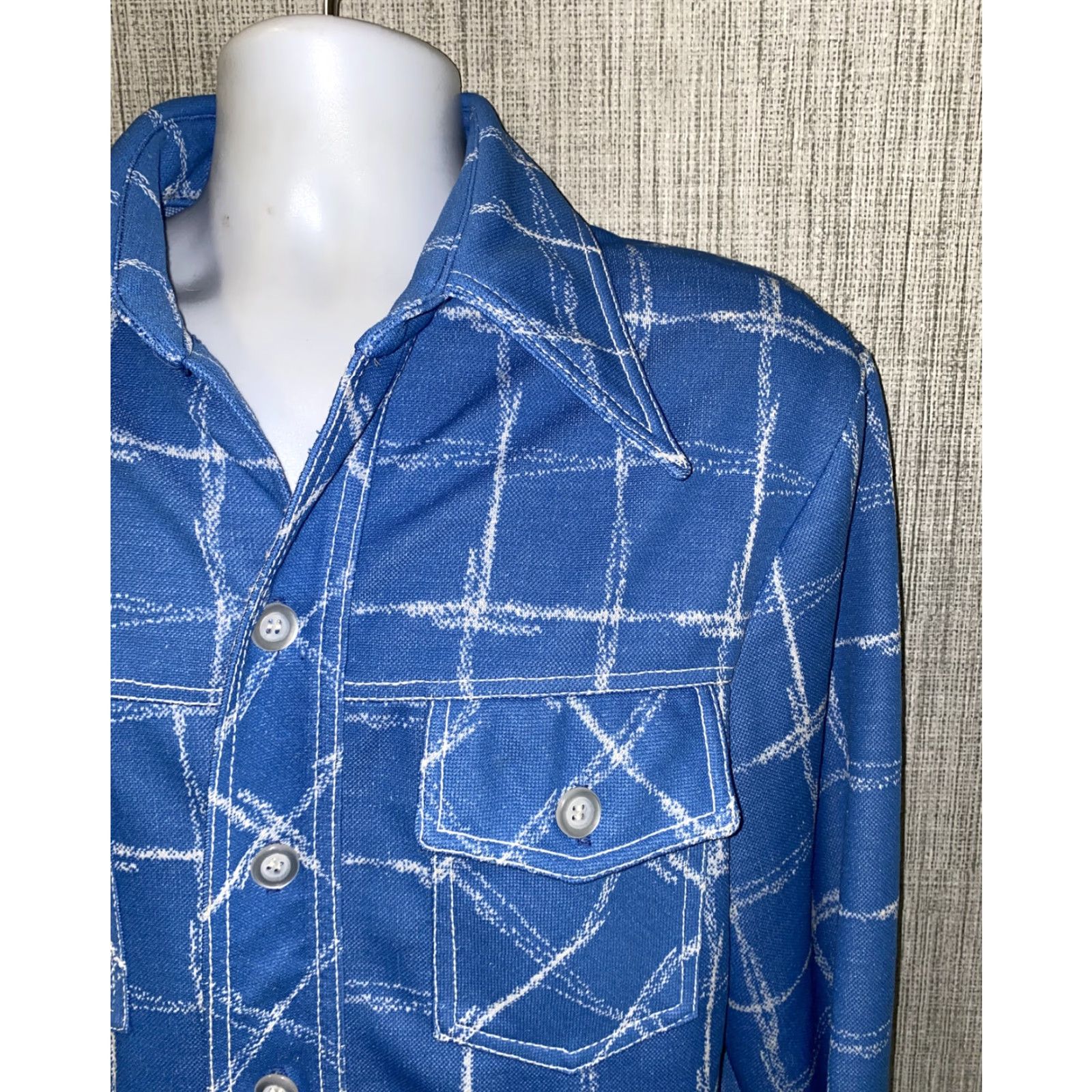 Vintage VINTAGE Blackwatch Leisurewear Mens Blue Long Sleeve Button Front Shirt XL Button-Up Regular Mens USA Made Size US XL / EU 56 / 4 - 3 Thumbnail