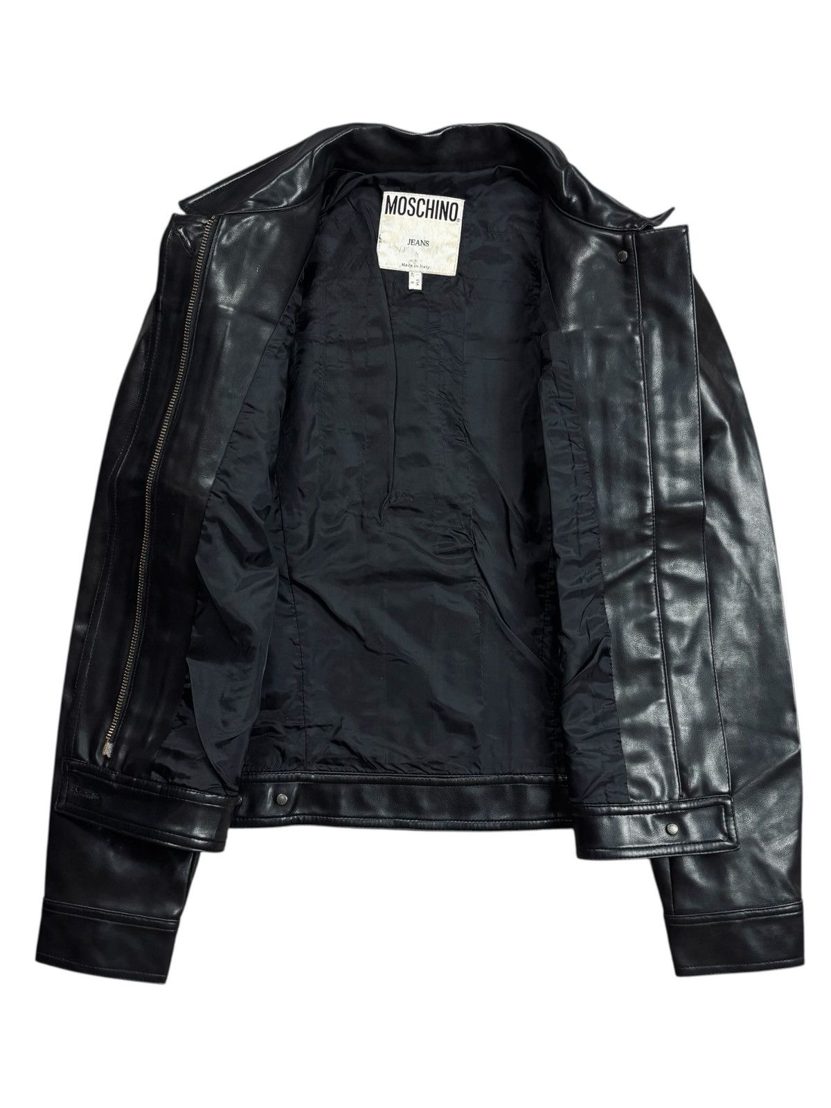 Moschino 1990s Moschino - Archive Studded Love Leather Jacket Size US M / EU 48-50 / 2 - 2 Thumbnail