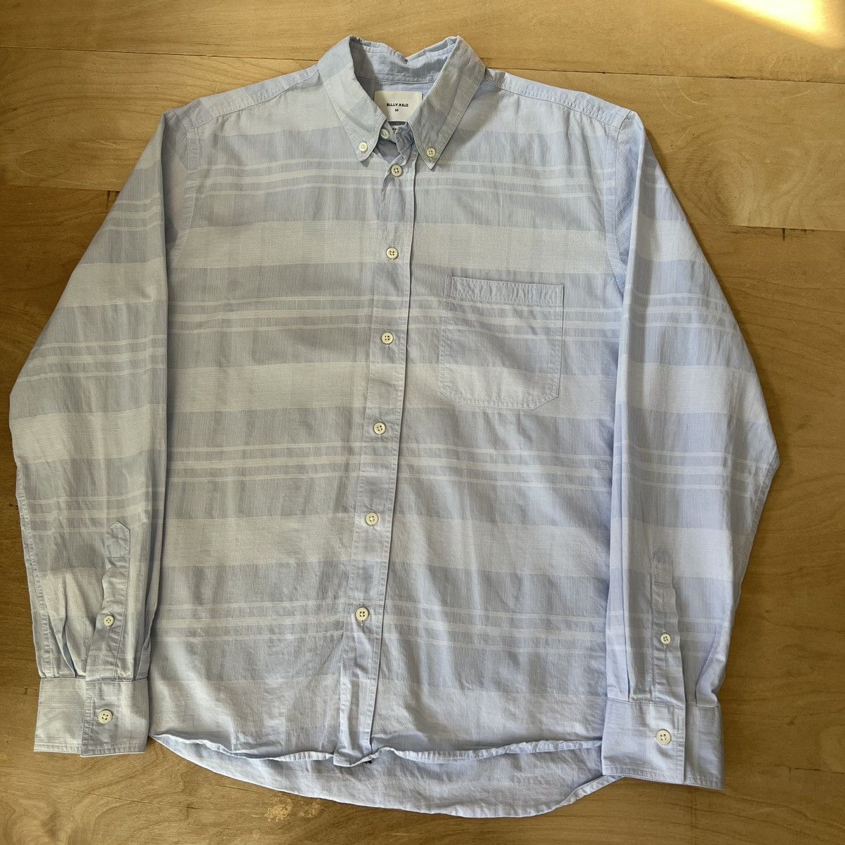 Billy Reid Billy Reid Shirt M Blue Striped Collared Button Up Size US M / EU 48-50 / 2 - 8 Thumbnail