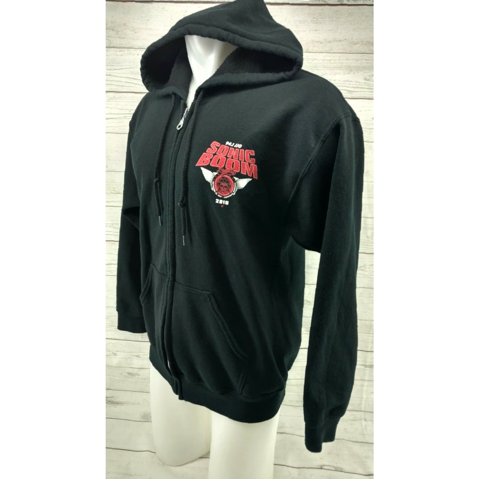 Gildan Sonic Boom Tour 2015 Five Finger Death Punch Size Medium Black Full-Zip Hoodie Size US M / EU 48-50 / 2 - 3 Thumbnail