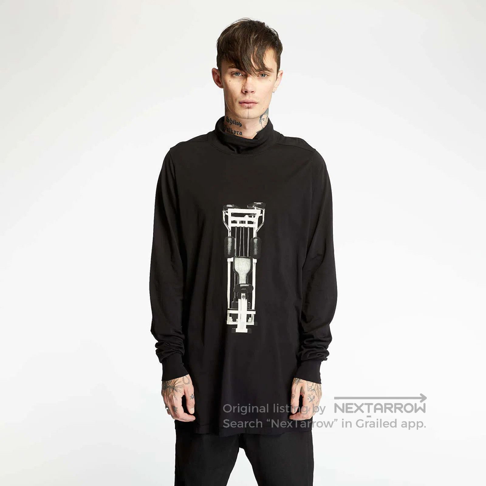 Rick Owens RICK OWENS High-Neck Printed Long Sleeve Size US L / EU 52-54 / 3 - 7 Thumbnail