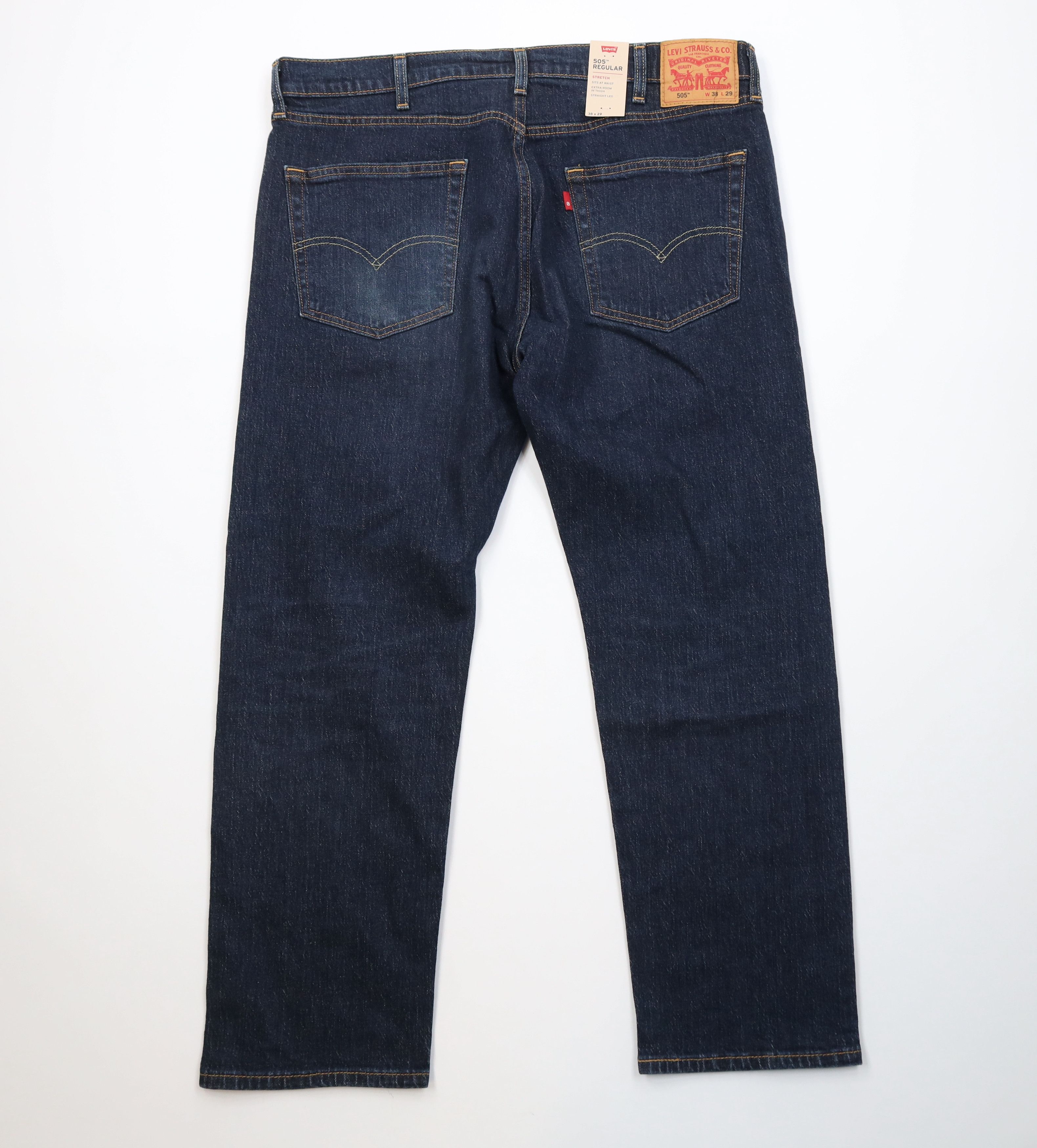 Levi's Deadstock Vintage Y2K Levis 505 Stretch Straight Leg Jeans Size US 38 / EU 54 - 12 Thumbnail