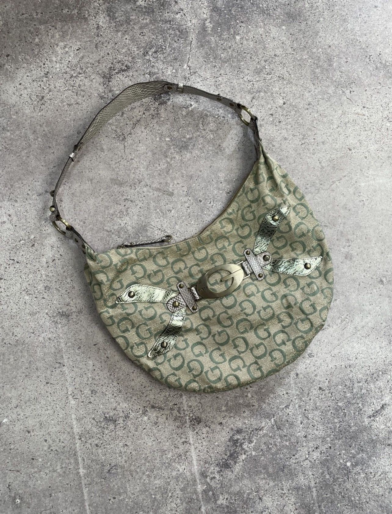 Guess Rare Y2K Vintage GUESS Baguette Shoulder Bag Denim Size ONE SIZE - 1 Thumbnail