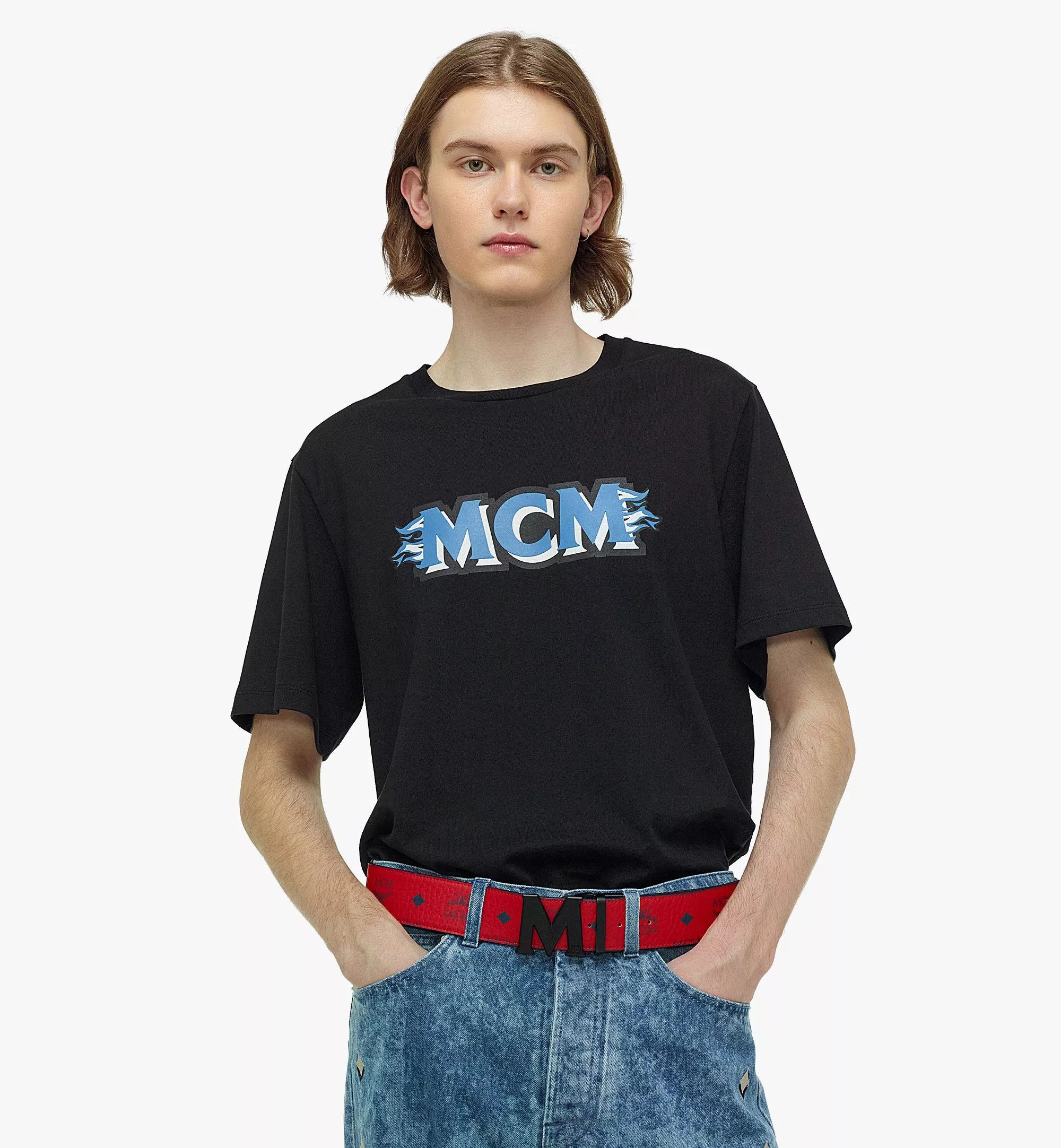 MCM o1mt1gz0225 Size: 95 / Reversible Belt in Red Size 36 - 2 Thumbnail