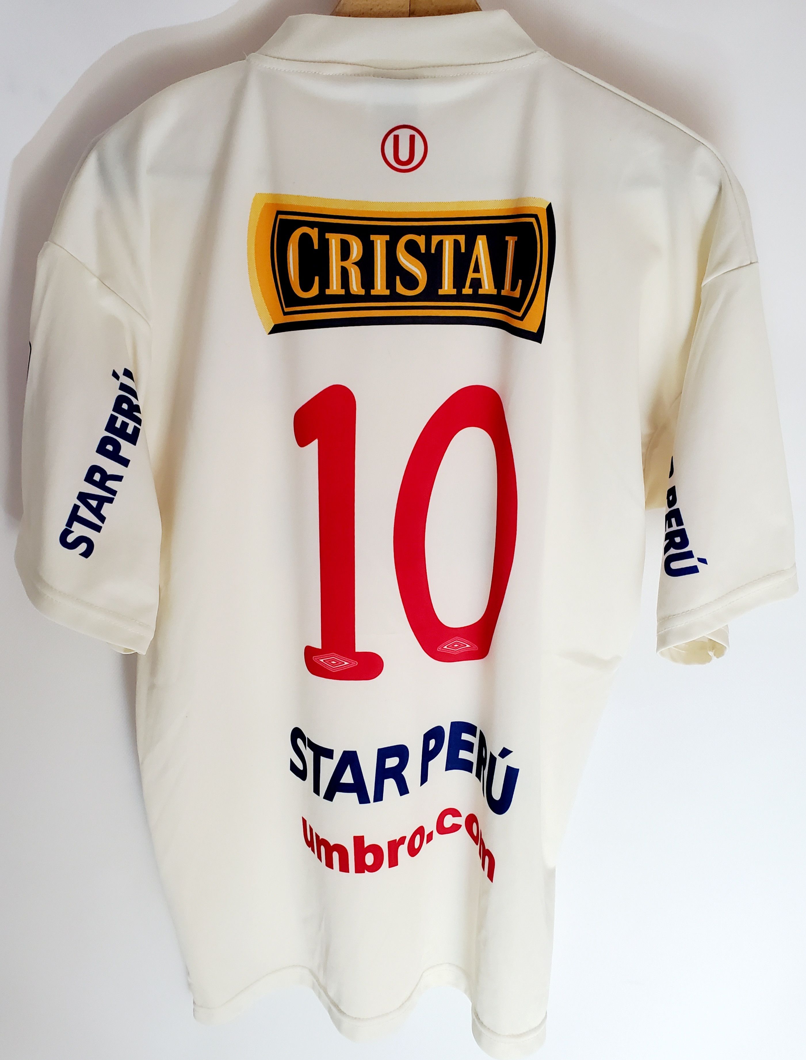 Vintage Peru Club Sporting Cristal Soccer Jersery #10 L reprint Size US L / EU 52-54 / 3 - 6 Thumbnail