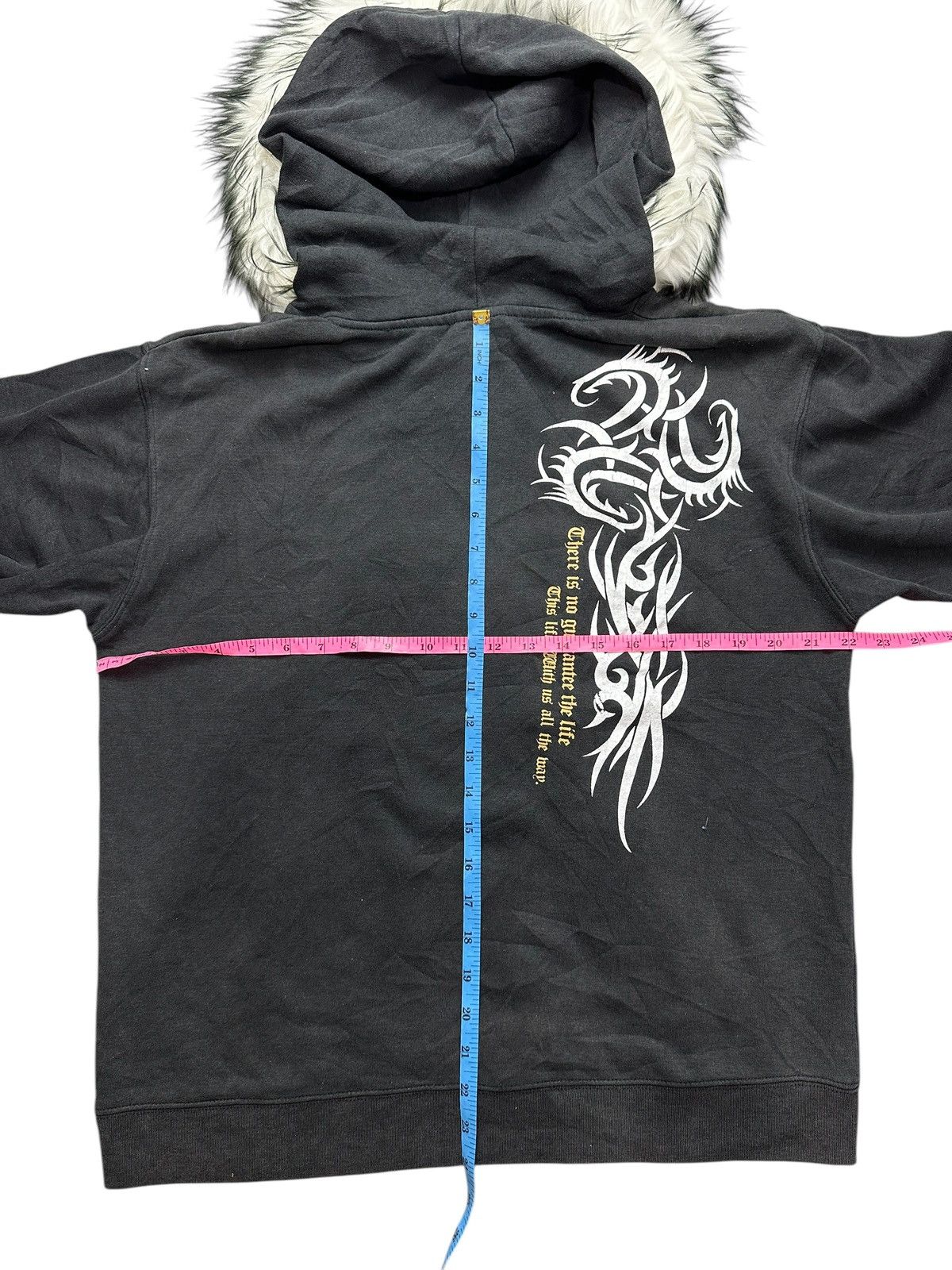 Hysteric Glamour BLACK FADED BULLET NOISE BLACK WHITE FUR HOODIE LGB STYLE Size US L / EU 52-54 / 3 - 7 Thumbnail