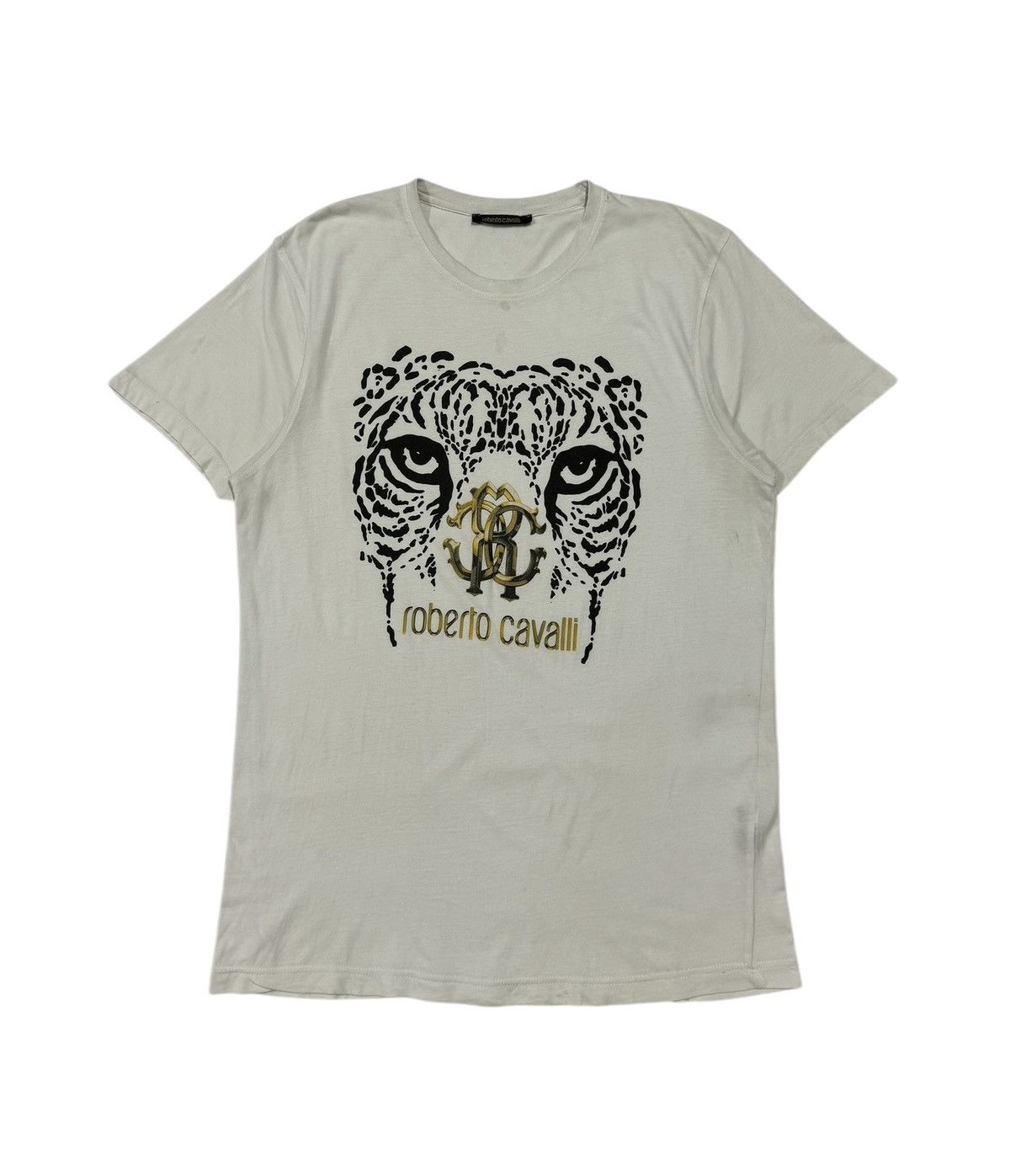 Roberto Cavalli Robertor Cavalli White Tiger Printed Tee Size US XL / EU 56 / 4 - 1 Thumbnail