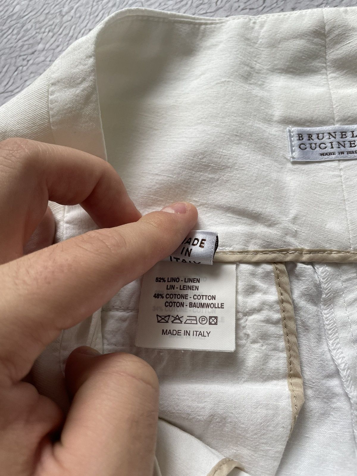 Brunello Cucinelli Brunello Cucinelli Pants Luxury Linen Made in Italy White Size 27" / US 4 / IT 40 - 10 Thumbnail