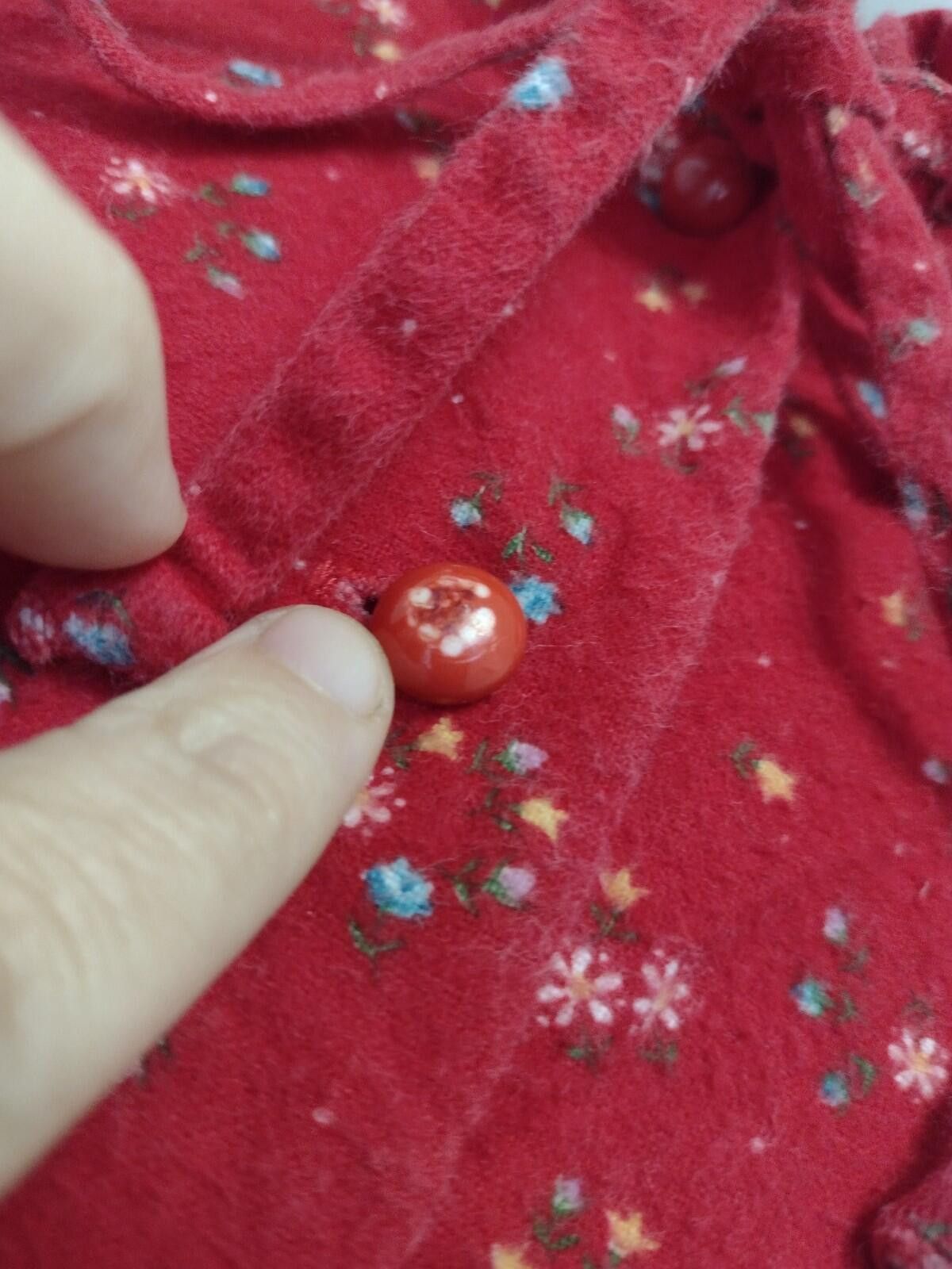 Other VTG 70s Avon Fashions Red Floral Prairie Dress flannel 7/8 Size M / US 6-8 / IT 42-44 - 7 Thumbnail