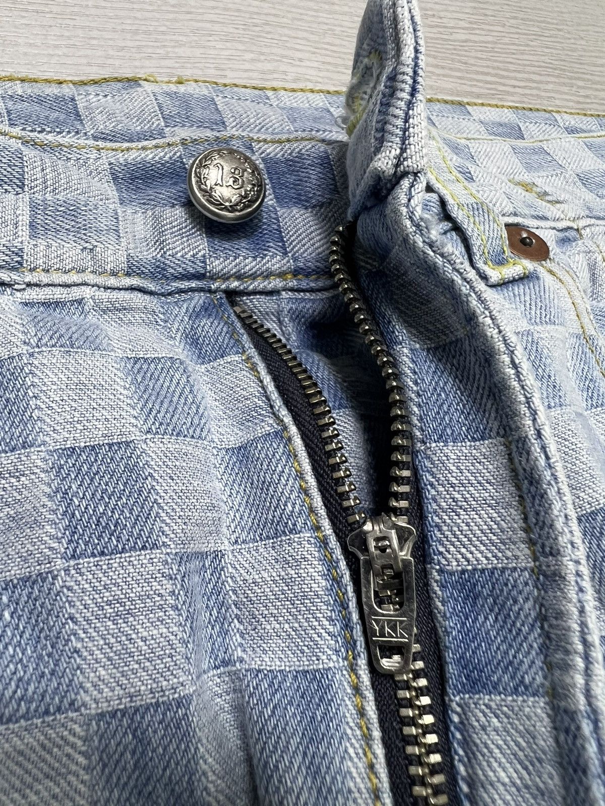R13 R13 - S/S 22’ - Checkerboard Boyfriend Jeans Size US 27 - 4 Thumbnail