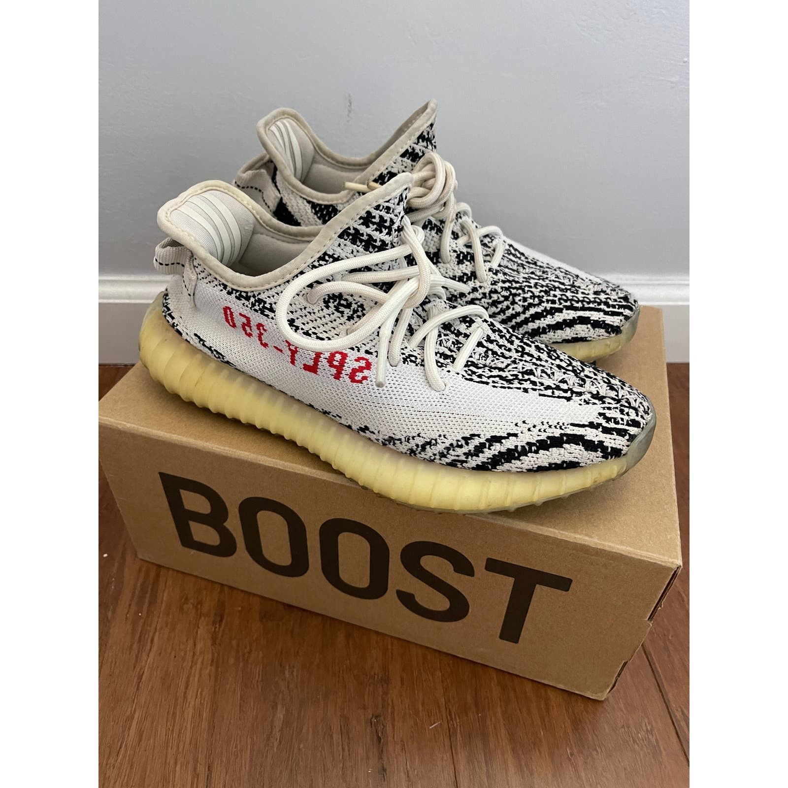 image of Yeezy Season Adidas Yeezy Boost 350 V2 "zebra" - Cp9654 Low Cut Sneakers in Black, Men's