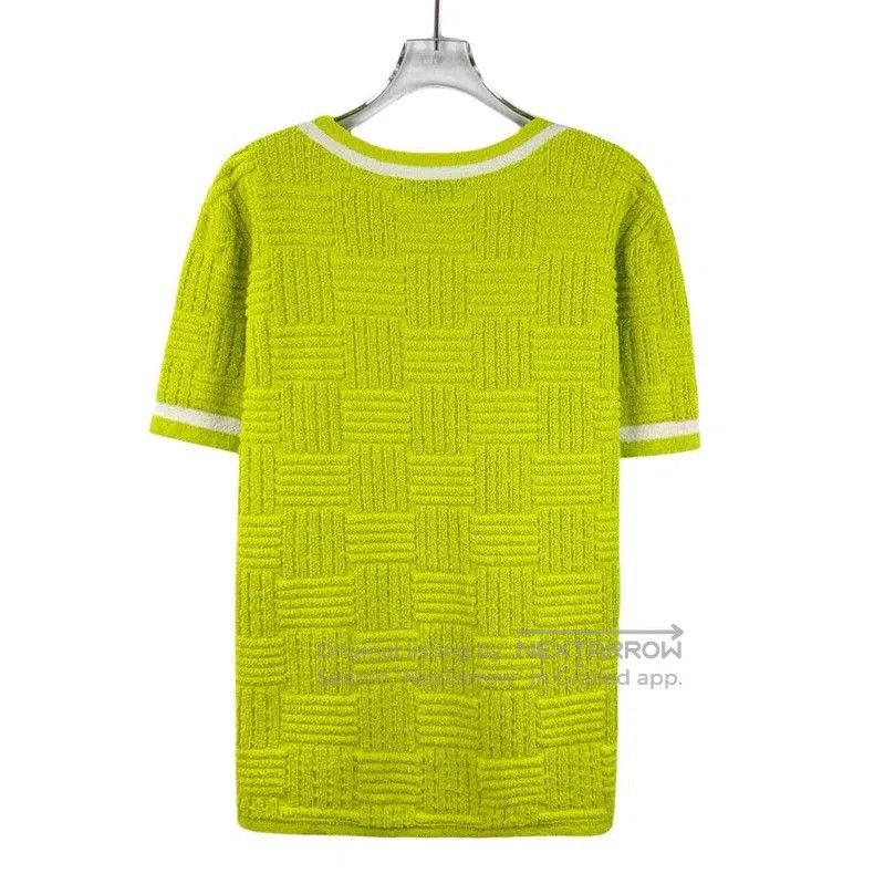 Bottega Veneta Bottega Veneta Green Cotton Short Sleeve T. Size US M / EU 48-50 / 2 - 2 Thumbnail