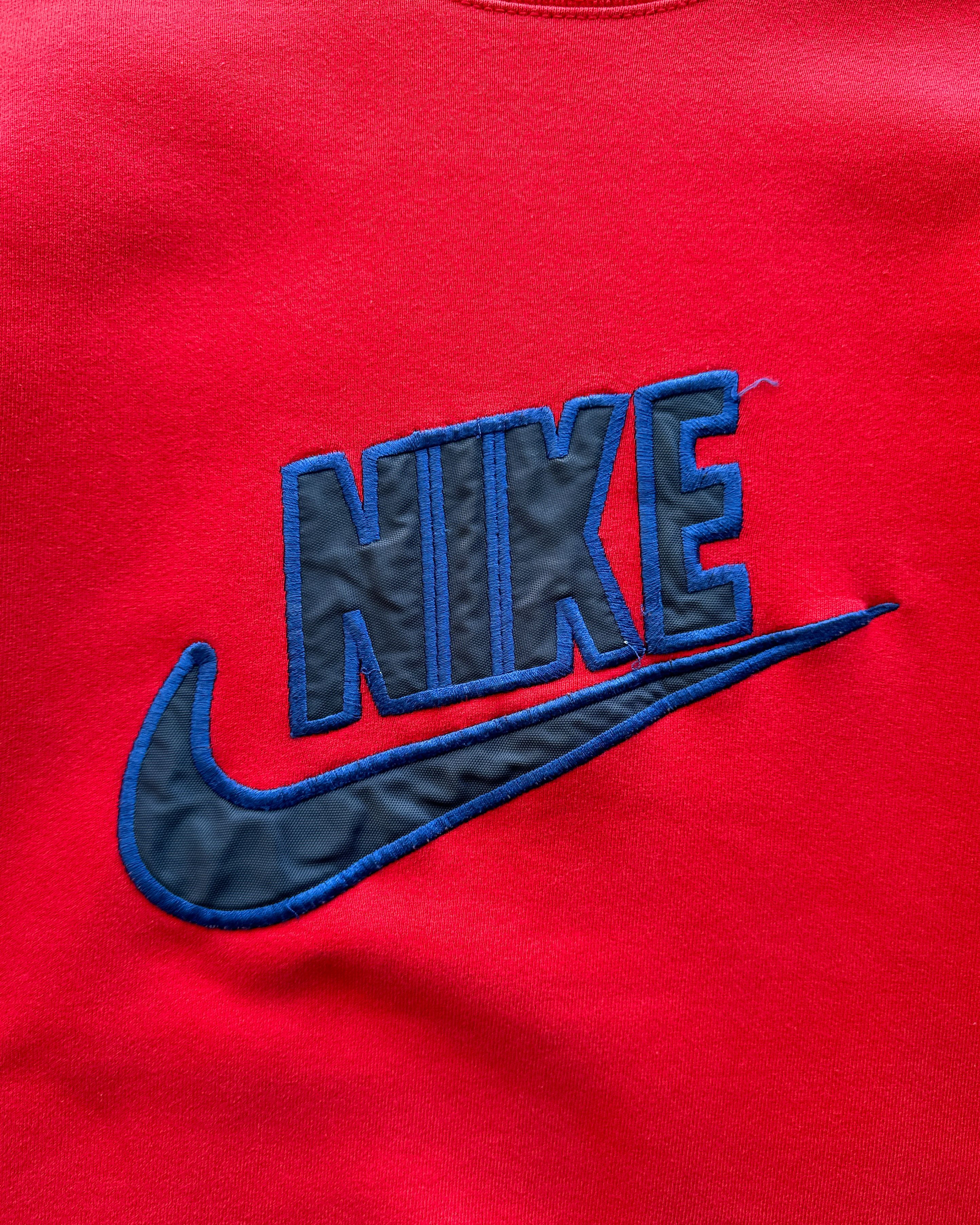 Nike Vintage 90s Nike Sweatshirt Red Men's L Embroidered USA Made Size US L / EU 52-54 / 3 - 2 Thumbnail